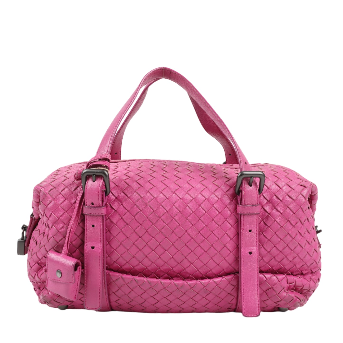 BOTTEGA VENETA Intrecciato-Lederhandtasche in Rosa