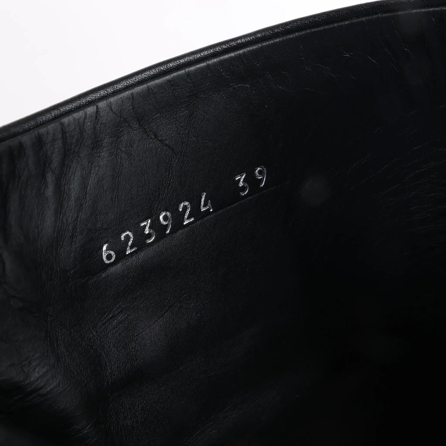 Balenciaga Logo Leather Ankle Boots in Black 623924, Size 39 EU