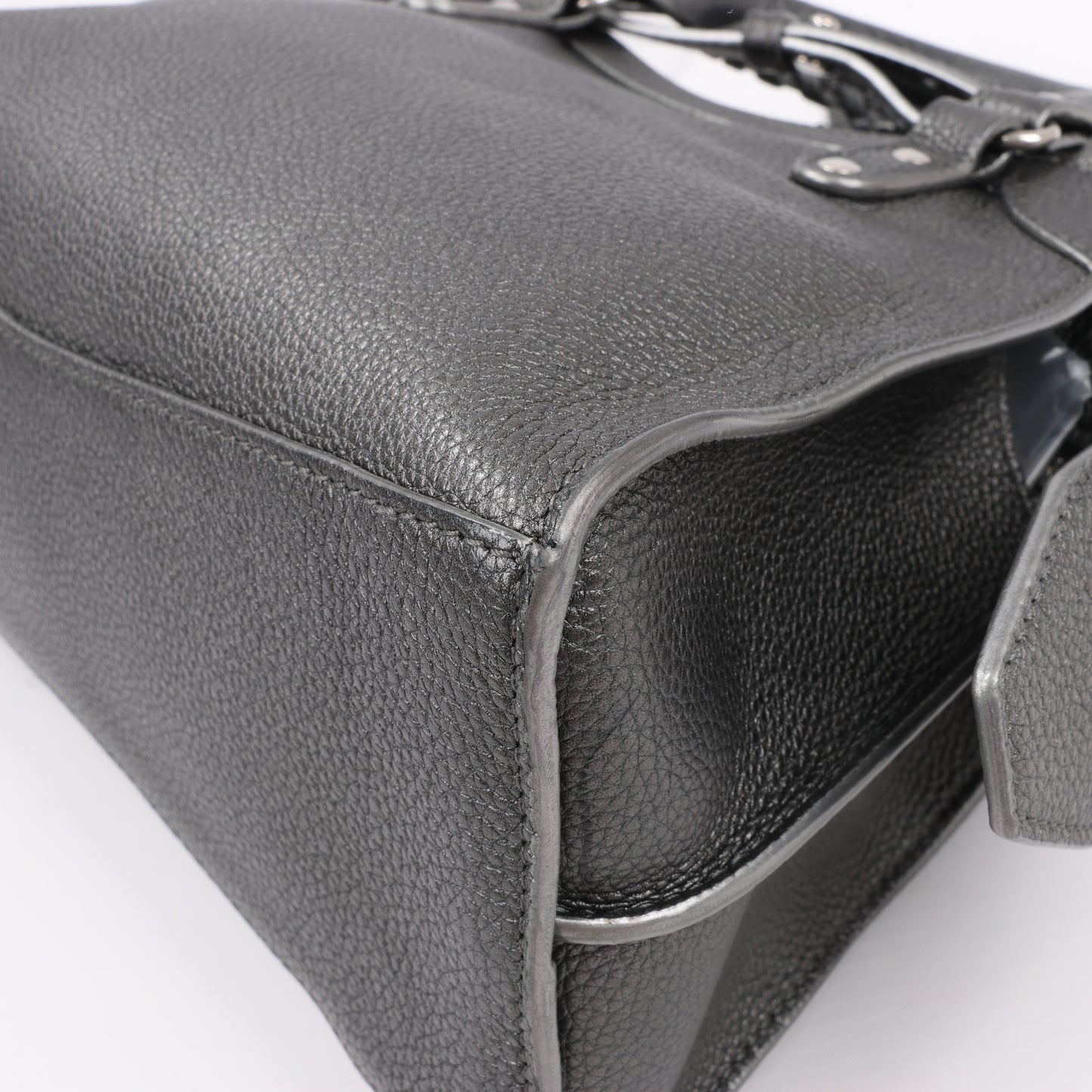 Balenciaga Mini Neo Classic City 2-Wege-Handtasche aus Leder in Grau 679231