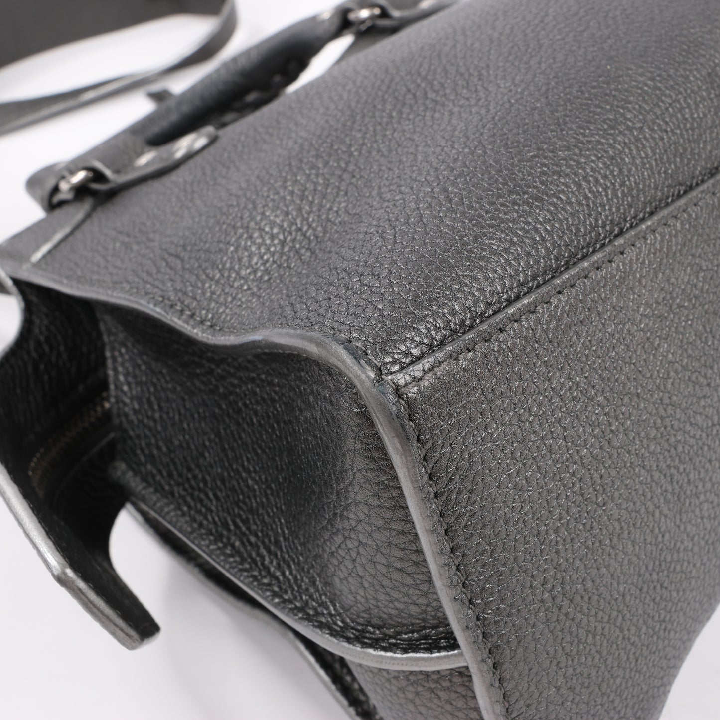 Balenciaga Mini Neo Classic City 2-Wege-Handtasche aus Leder in Grau 679231