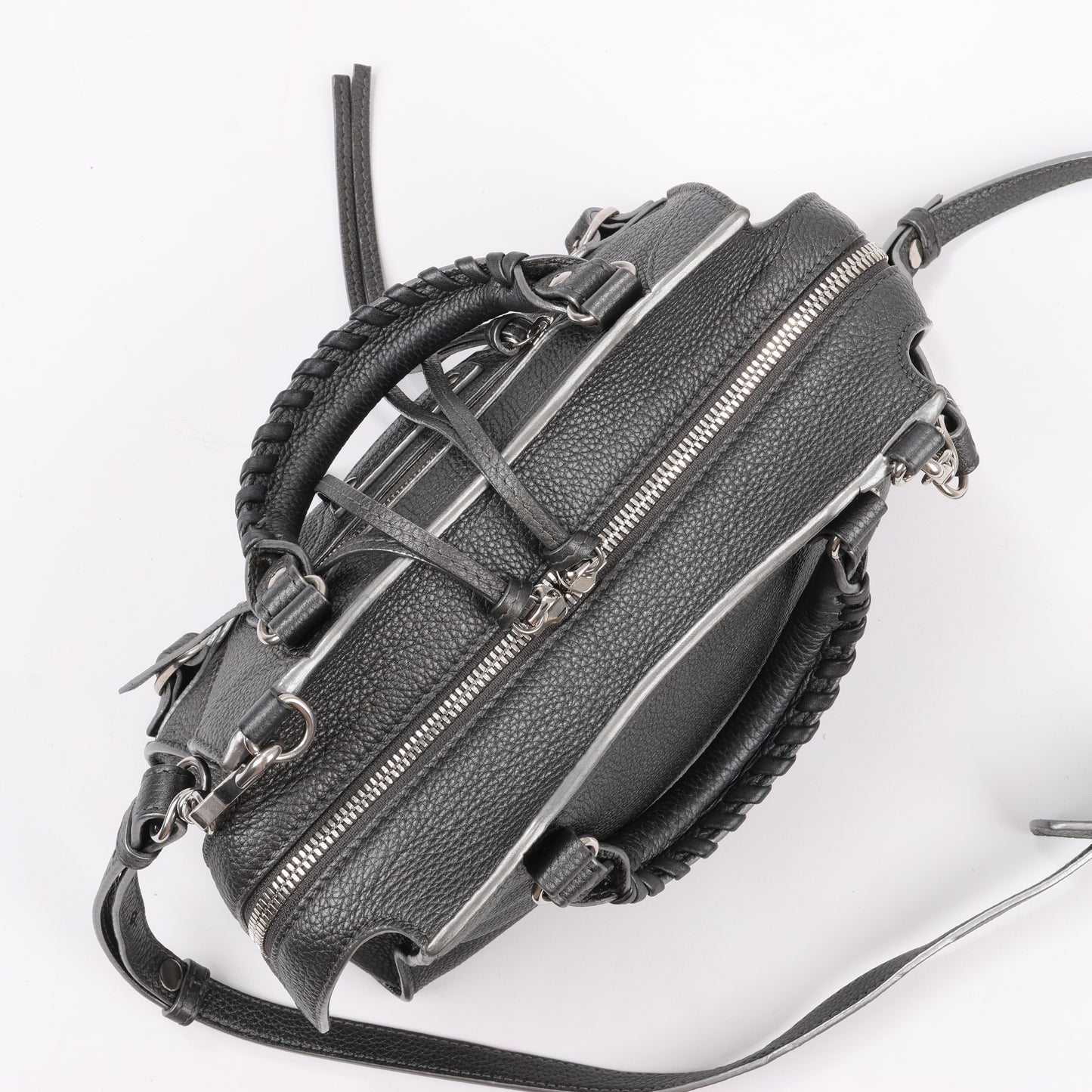 Balenciaga Mini Neo Classic City 2-Wege-Handtasche aus Leder in Grau 679231