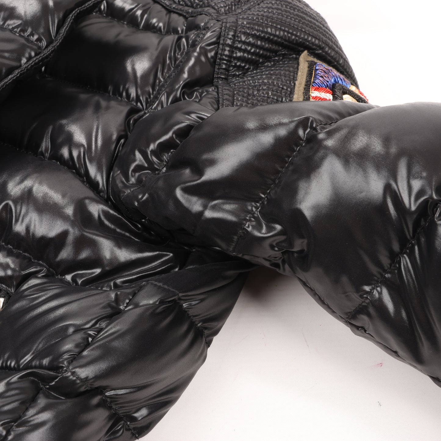 Balmain Black Fall Biker Down Jacket in Size M (slim fit) W4HT812C642B