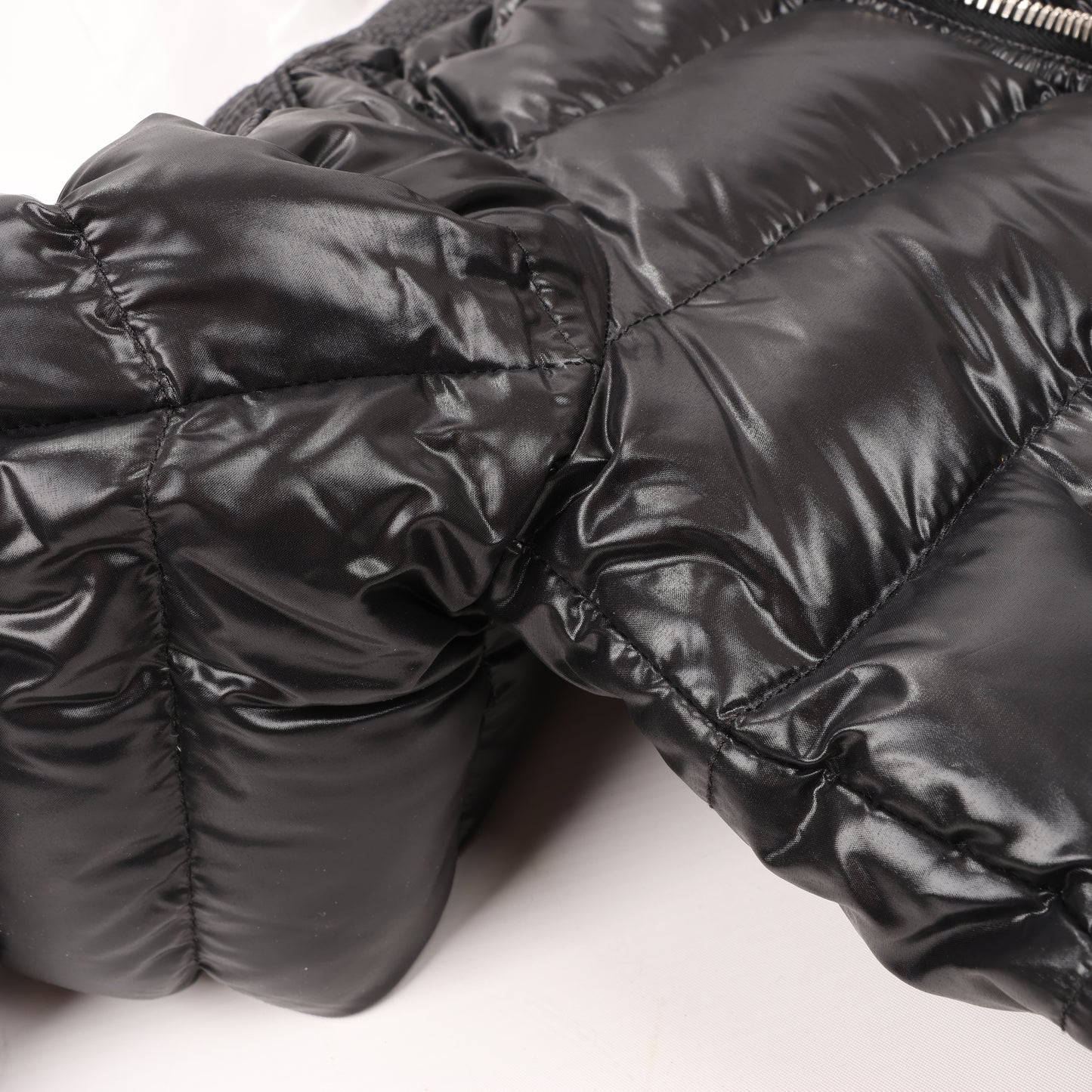 Balmain Black Fall Biker Down Jacket in Size M (slim fit) W4HT812C642B