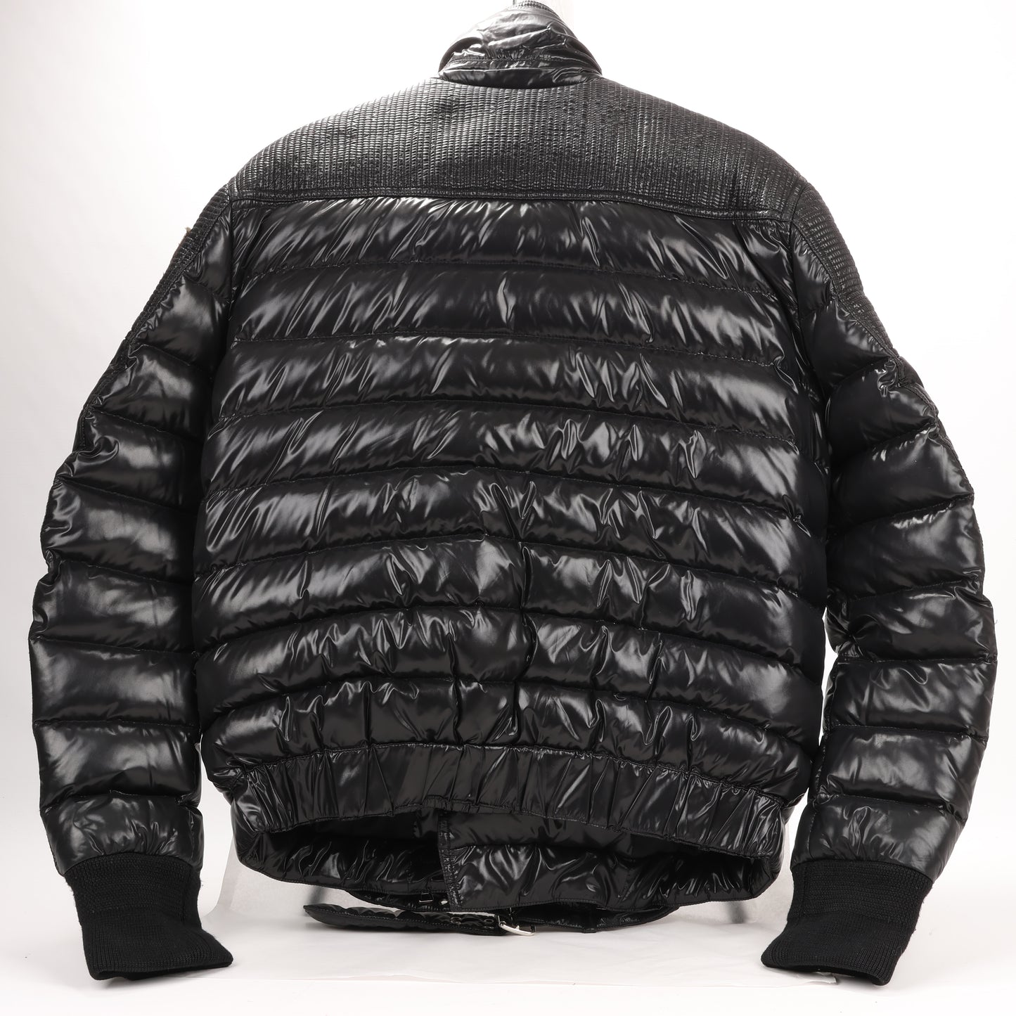 Balmain Black Fall Biker Down Jacket in Size M (slim fit) W4HT812C642B
