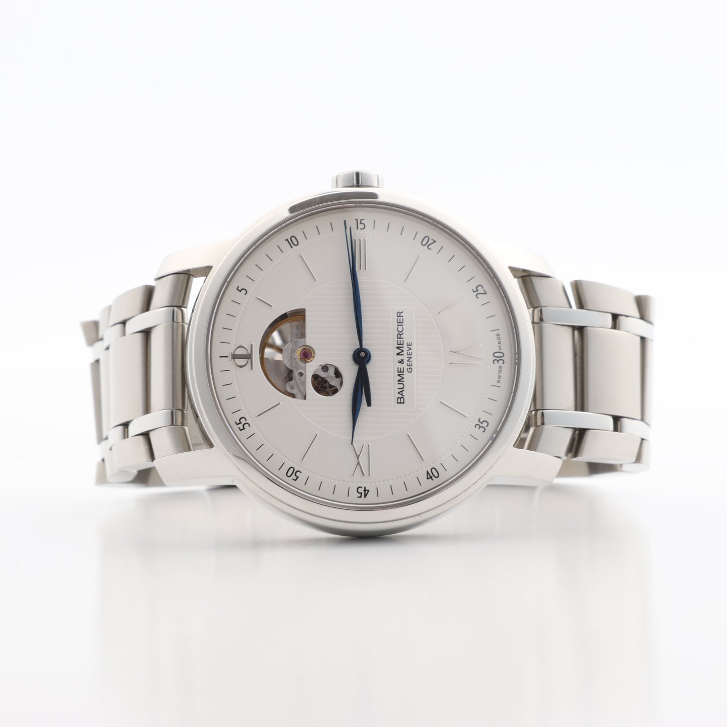 Baume & Mercier Classima M0A08833 5683752 SS AT Uhr mit weißem Zifferblatt