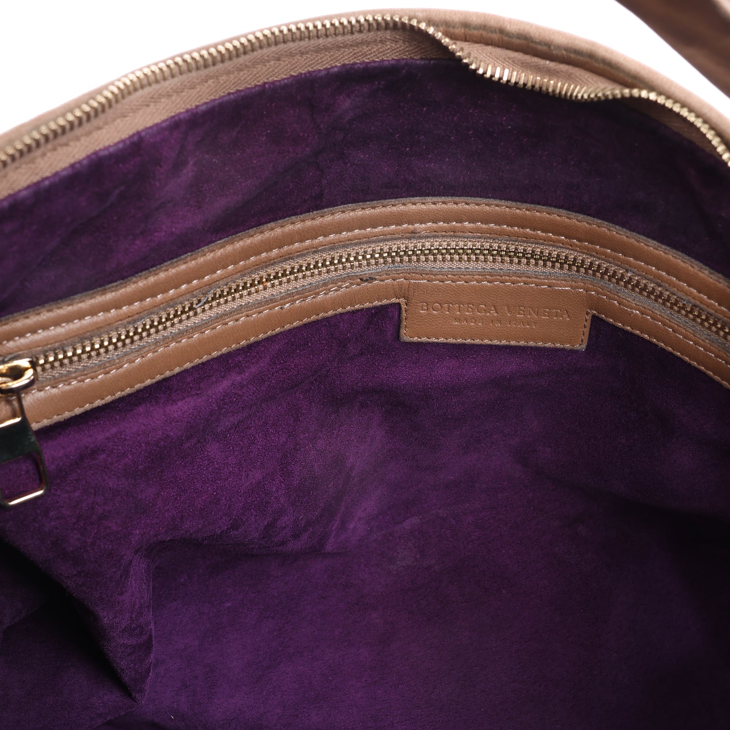 Bottega Veneta Intrecciato Hobo Leather Shoulder Bag in Brown