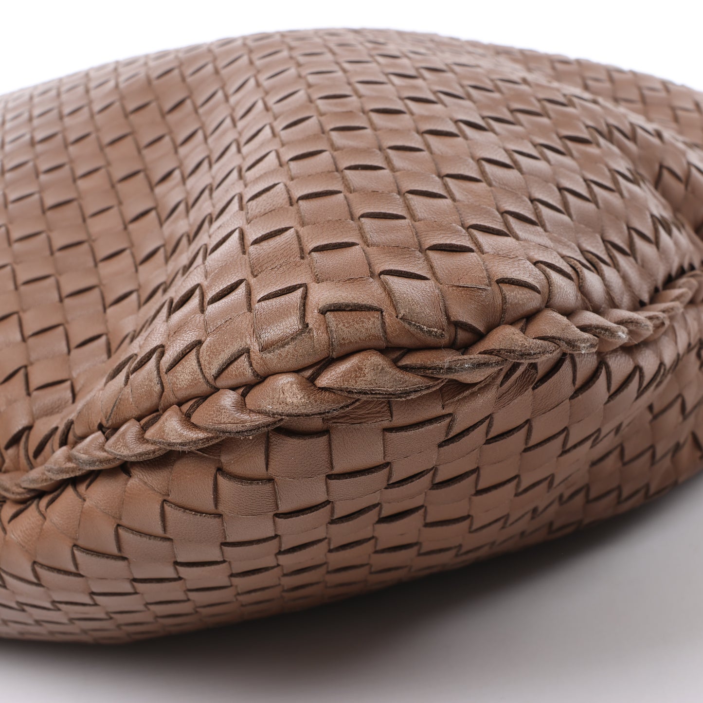 Bottega Veneta Intrecciato Hobo Leather Shoulder Bag in Brown