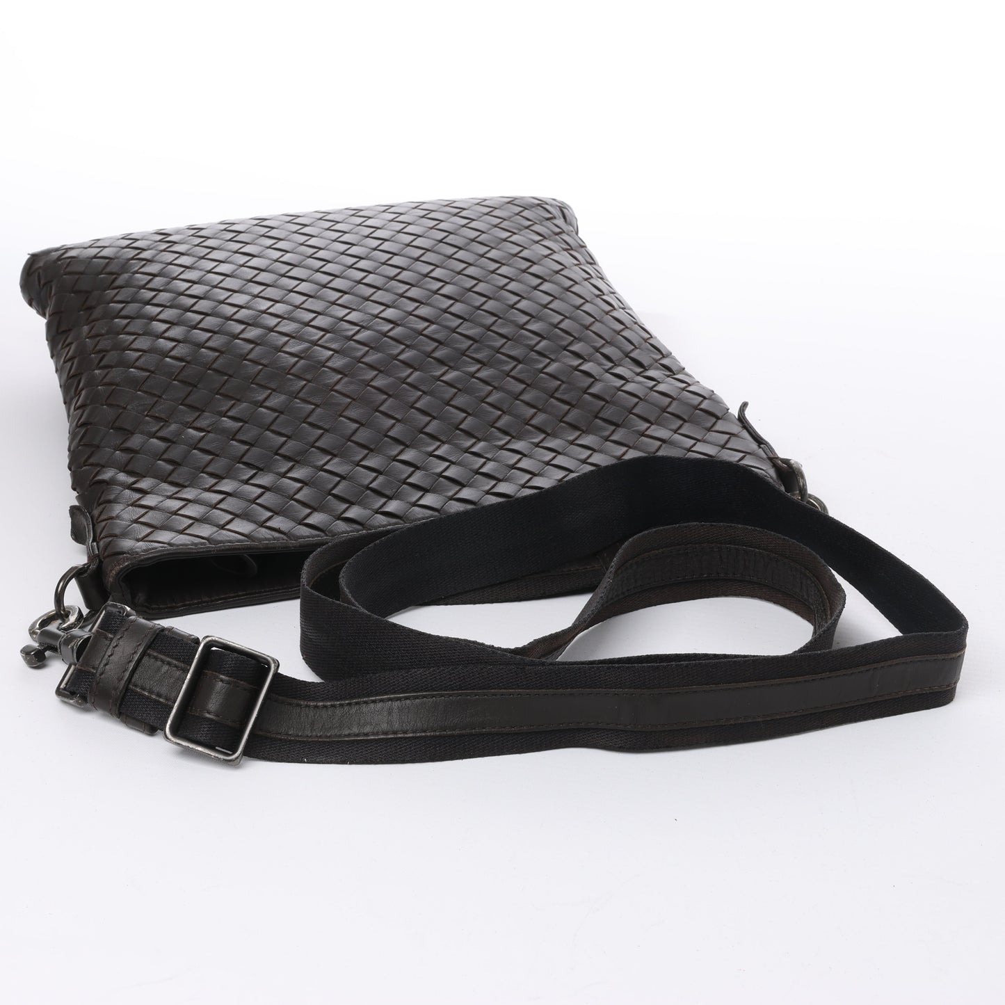 Bottega Veneta Nappa Intrecciato VN Crossbody Messenger Bag Brown 276357