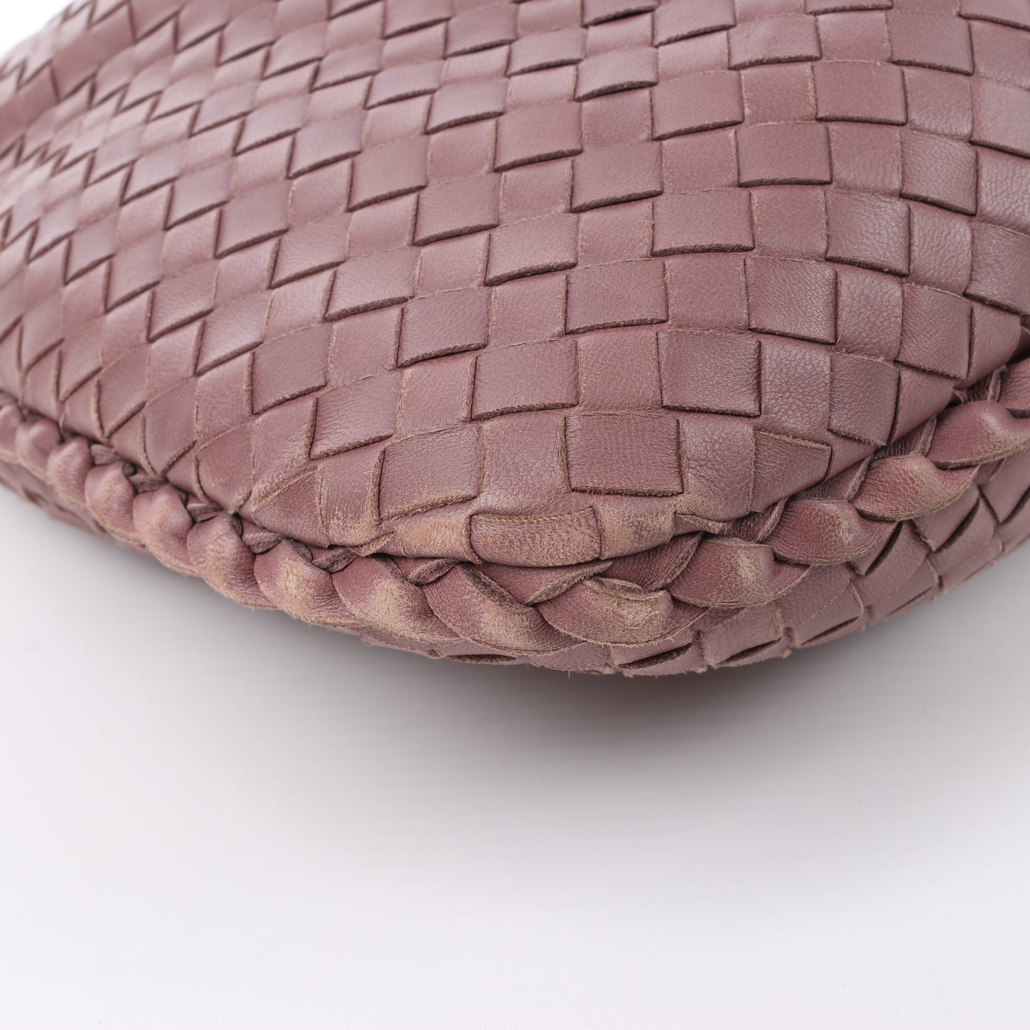 Bottega Veneta Intrecciato Hobo Leder Umhängetasche in Dusty Rose Taupe 115653