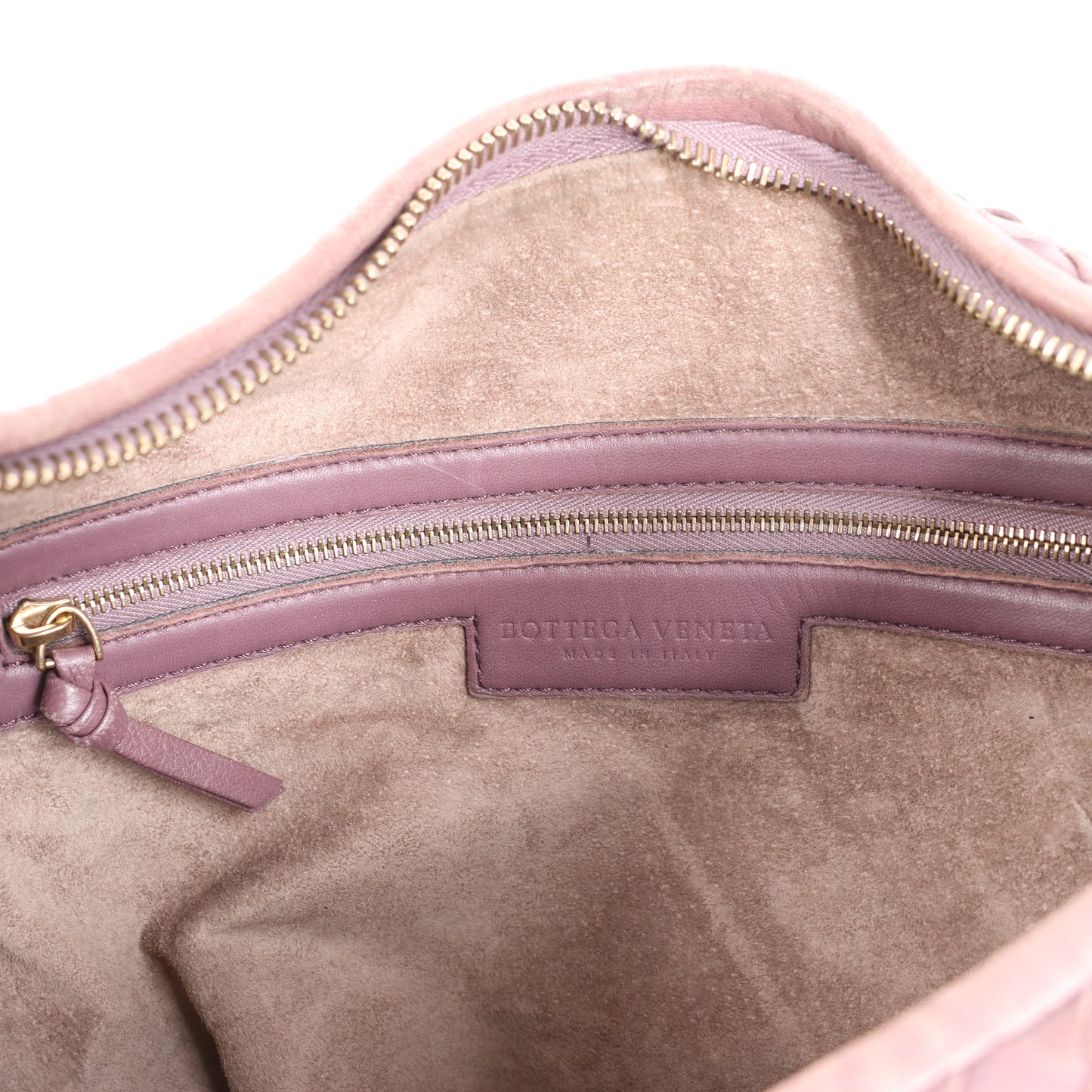 Bottega Veneta Intrecciato Hobo Leder Umhängetasche in Dusty Rose Taupe 115653