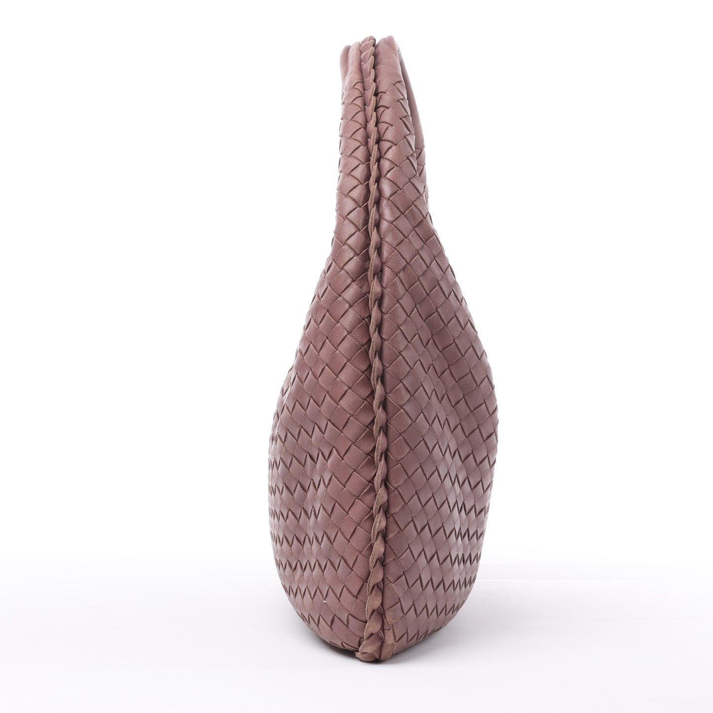 Bottega Veneta Intrecciato Hobo Leder Umhängetasche in Dusty Rose Taupe 115653
