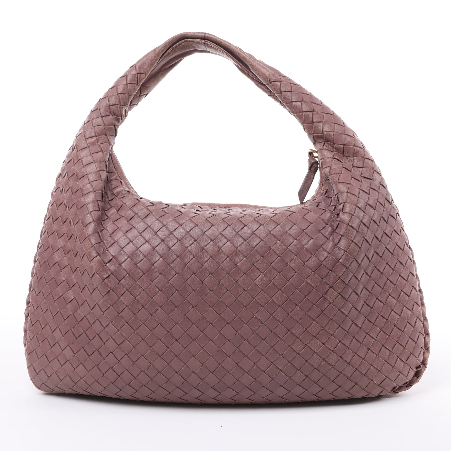Bottega Veneta Intrecciato Hobo Leder Umhängetasche in Dusty Rose Taupe 115653