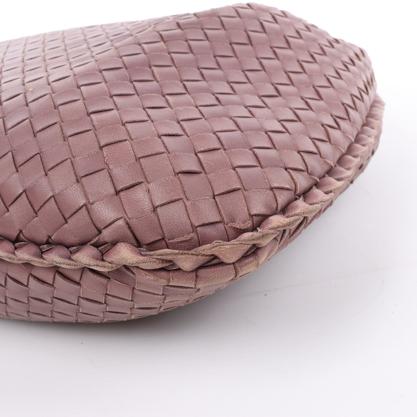 Bottega Veneta Intrecciato Hobo Leder Umhängetasche in Dusty Rose Taupe 115653