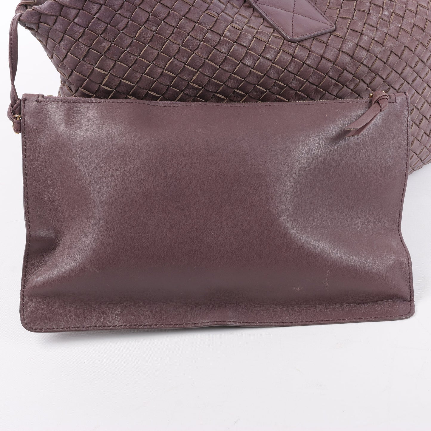 Bottega Veneta Intrecciato Cabat MM Ledertasche in Dusty Rose Taupe