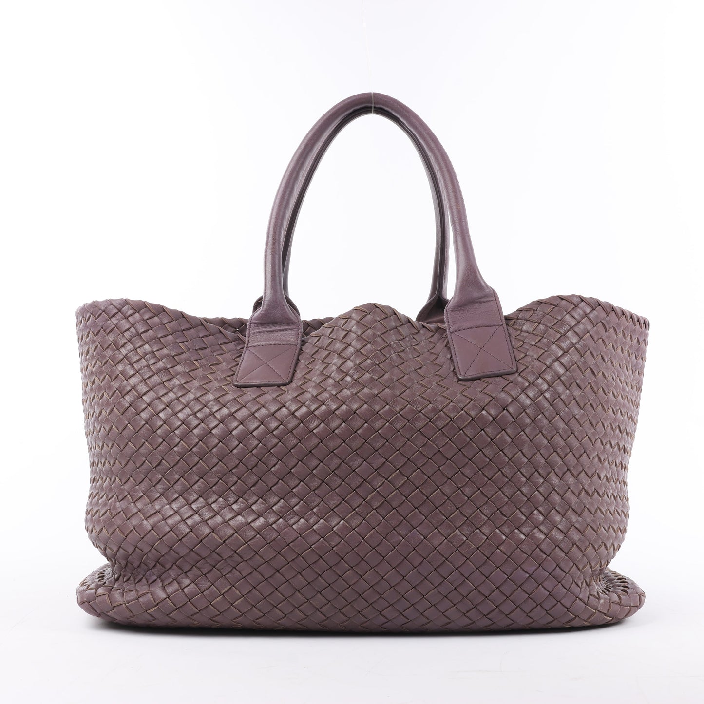 Bottega Veneta Intrecciato Cabat MM Ledertasche in Dusty Rose Taupe