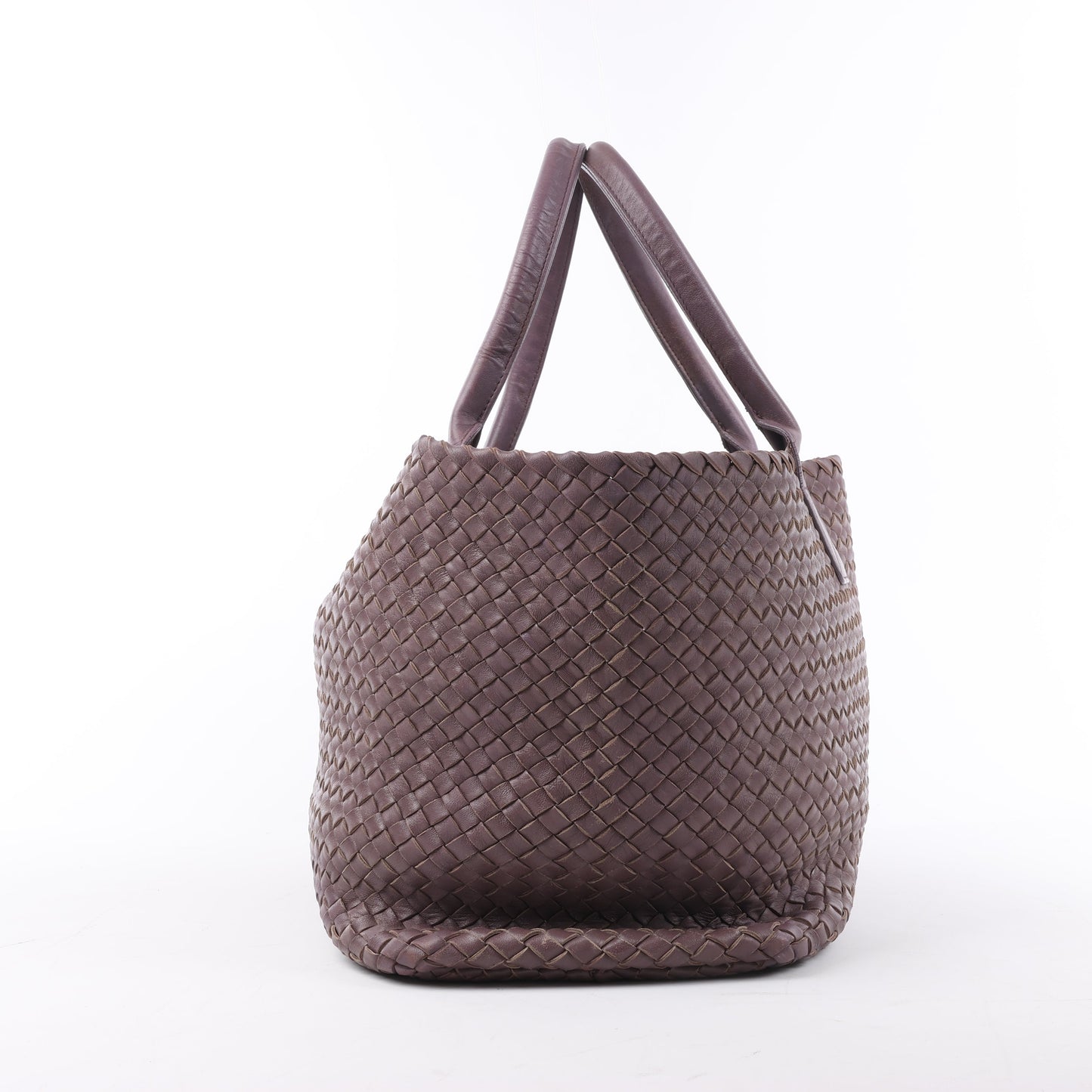 Bottega Veneta Intrecciato Cabat MM Ledertasche in Dusty Rose Taupe