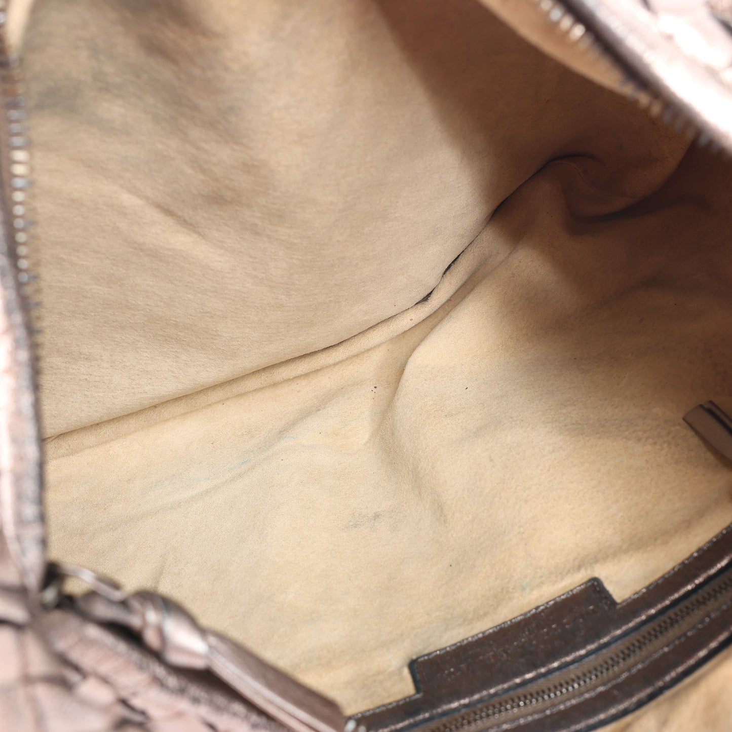 Bottega Veneta Intrecciato Hobo Leder Umhängetasche in Gold