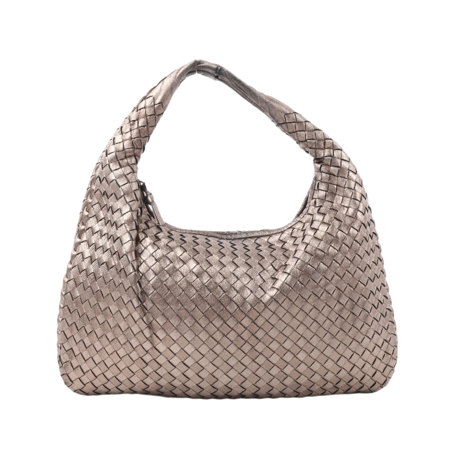 Bottega Veneta Intrecciato Hobo Leder Umhängetasche in Gold