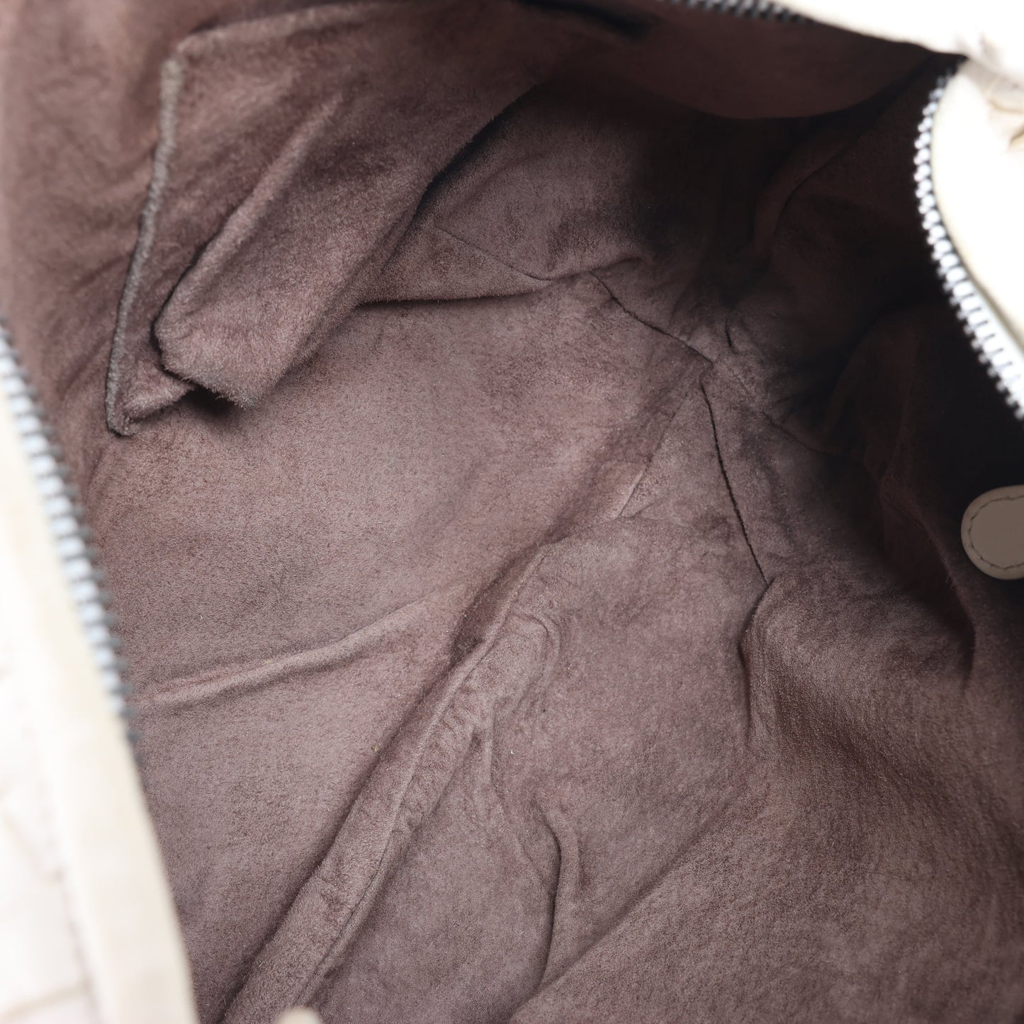 Bottega Veneta Intrecciato Hobo Leder Umhängetasche in Weiß