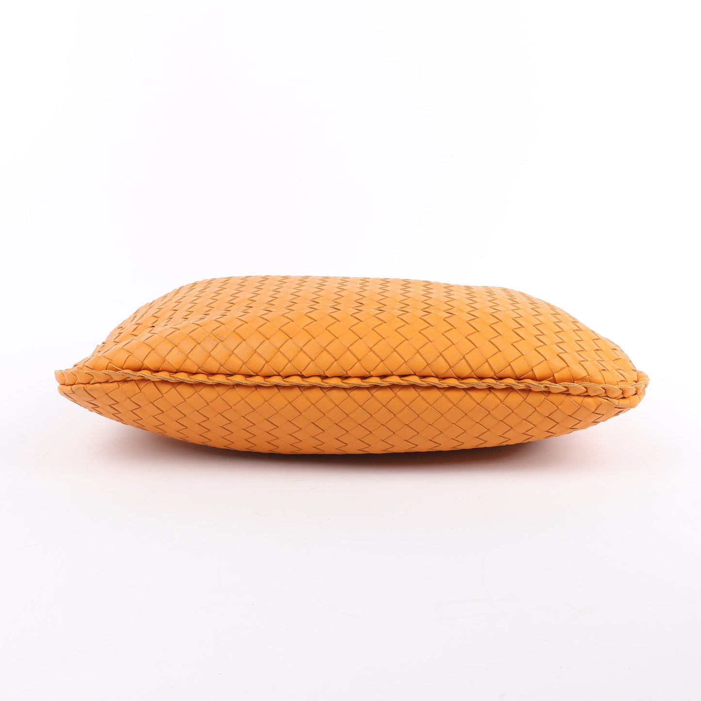 Bottega Veneta Intrecciato Hobo Leder Umhängetasche in Orange