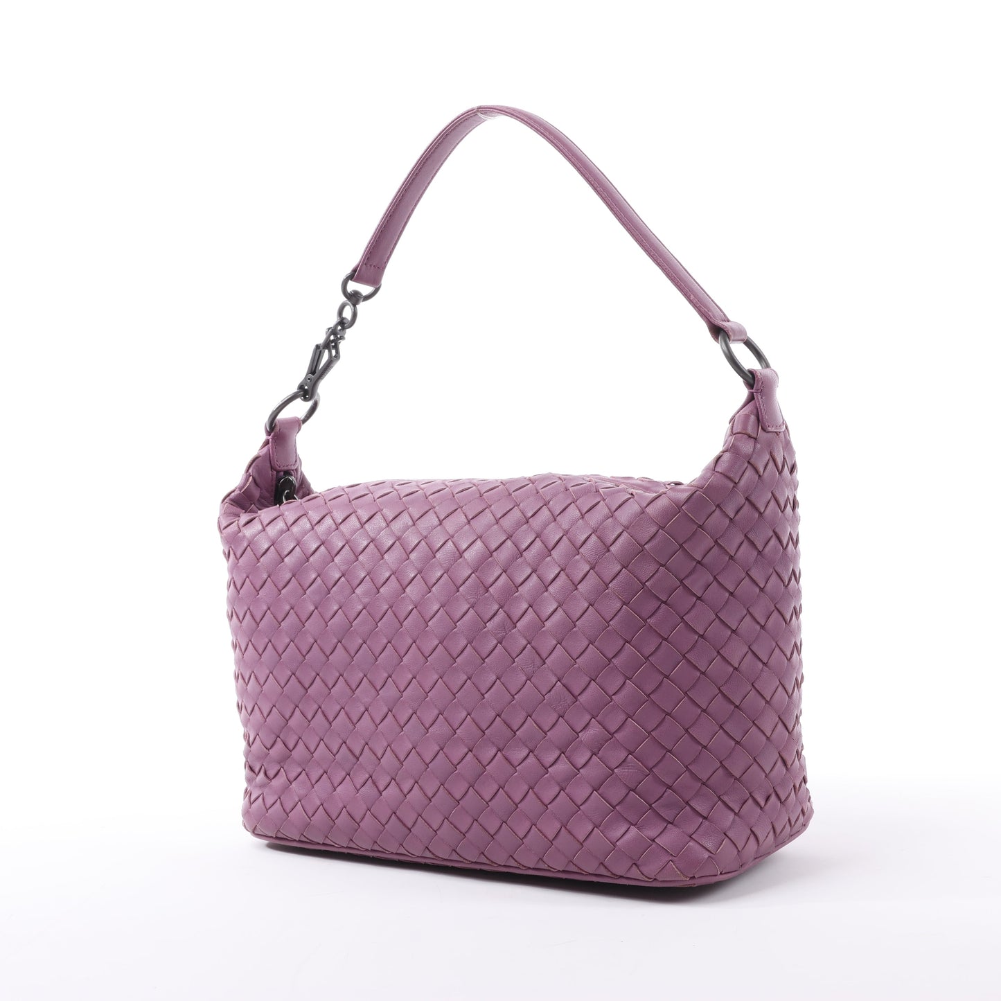 Bottega Veneta Intrecciato Leder One Shoulder Bag in Lila