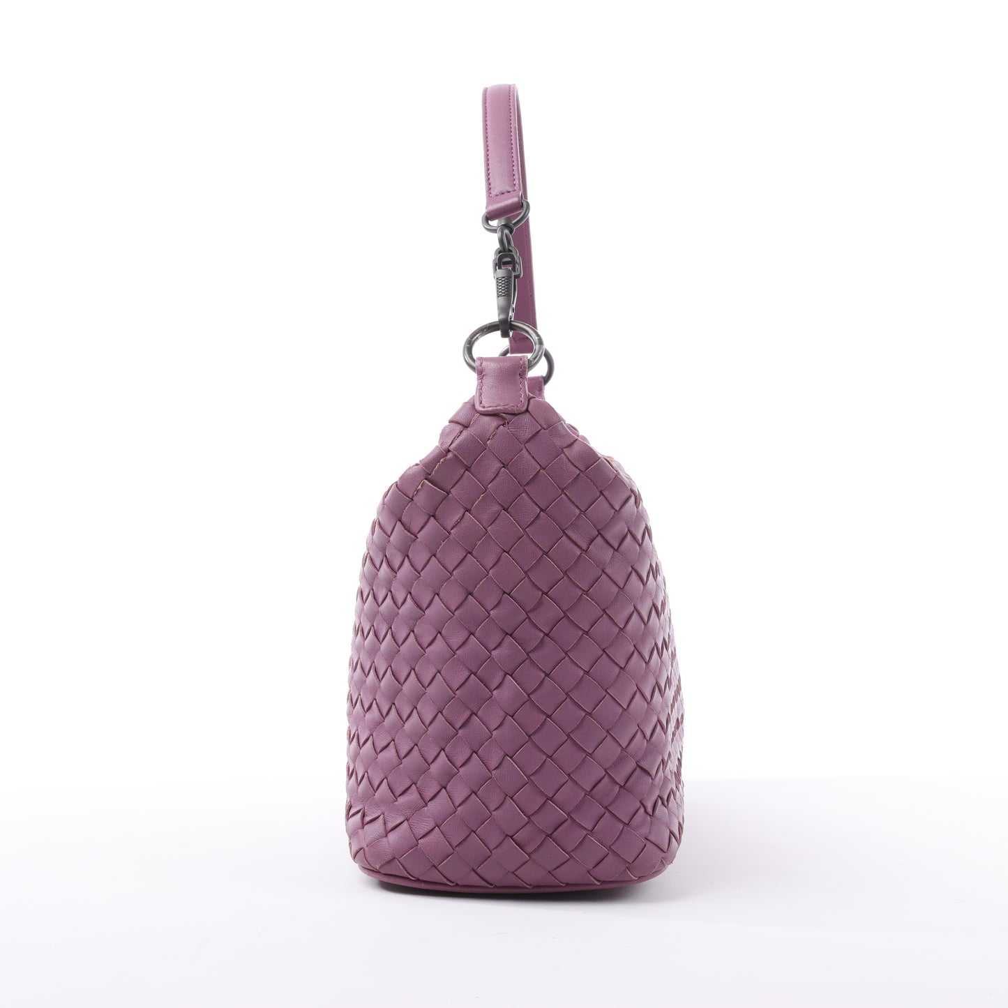 Bottega Veneta Intrecciato Leder One Shoulder Bag in Lila