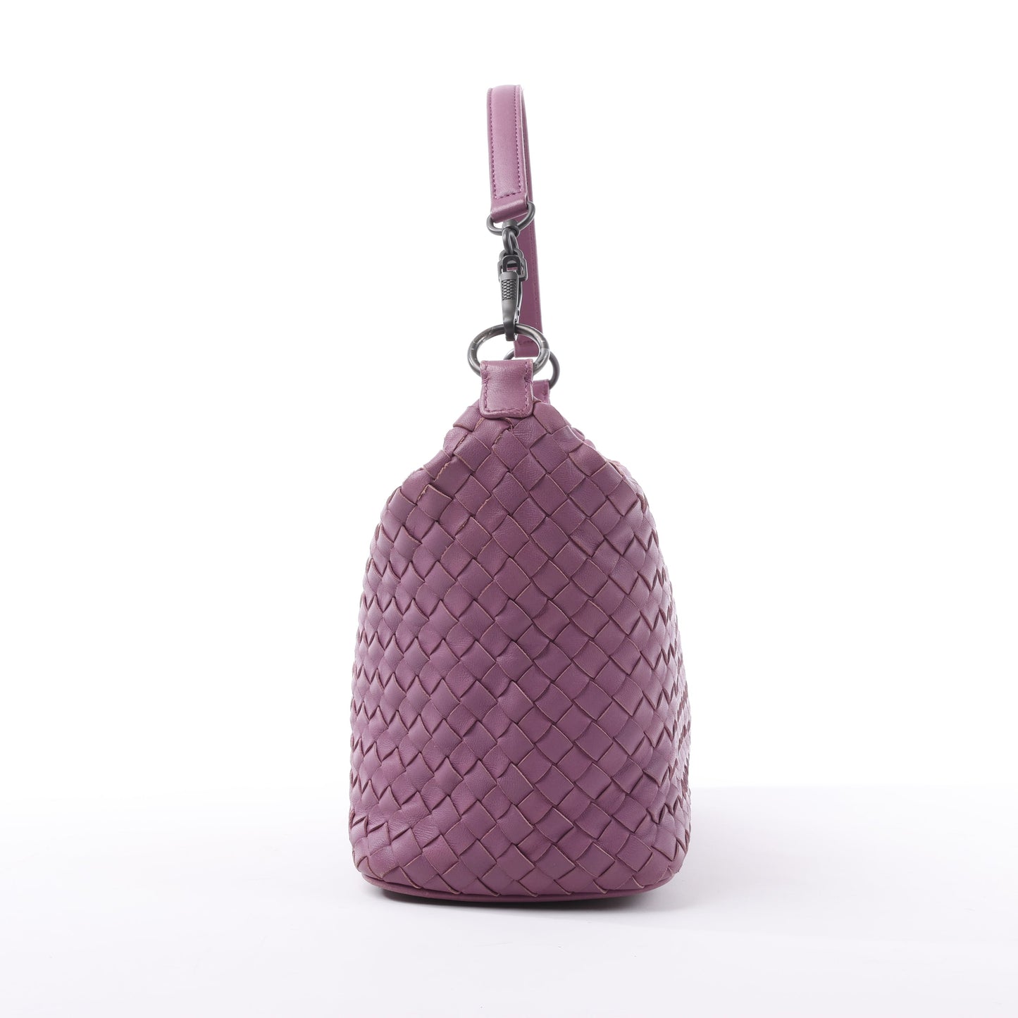 Bottega Veneta Intrecciato Leder One Shoulder Bag in Lila