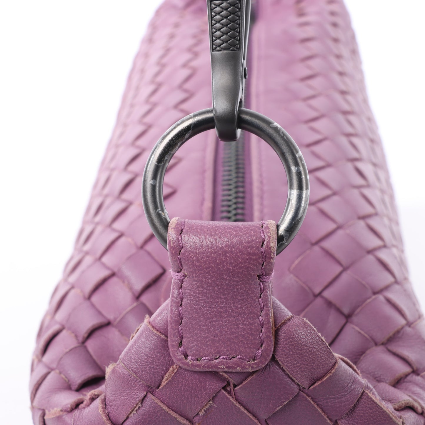 Bottega Veneta Intrecciato Leder One Shoulder Bag in Lila