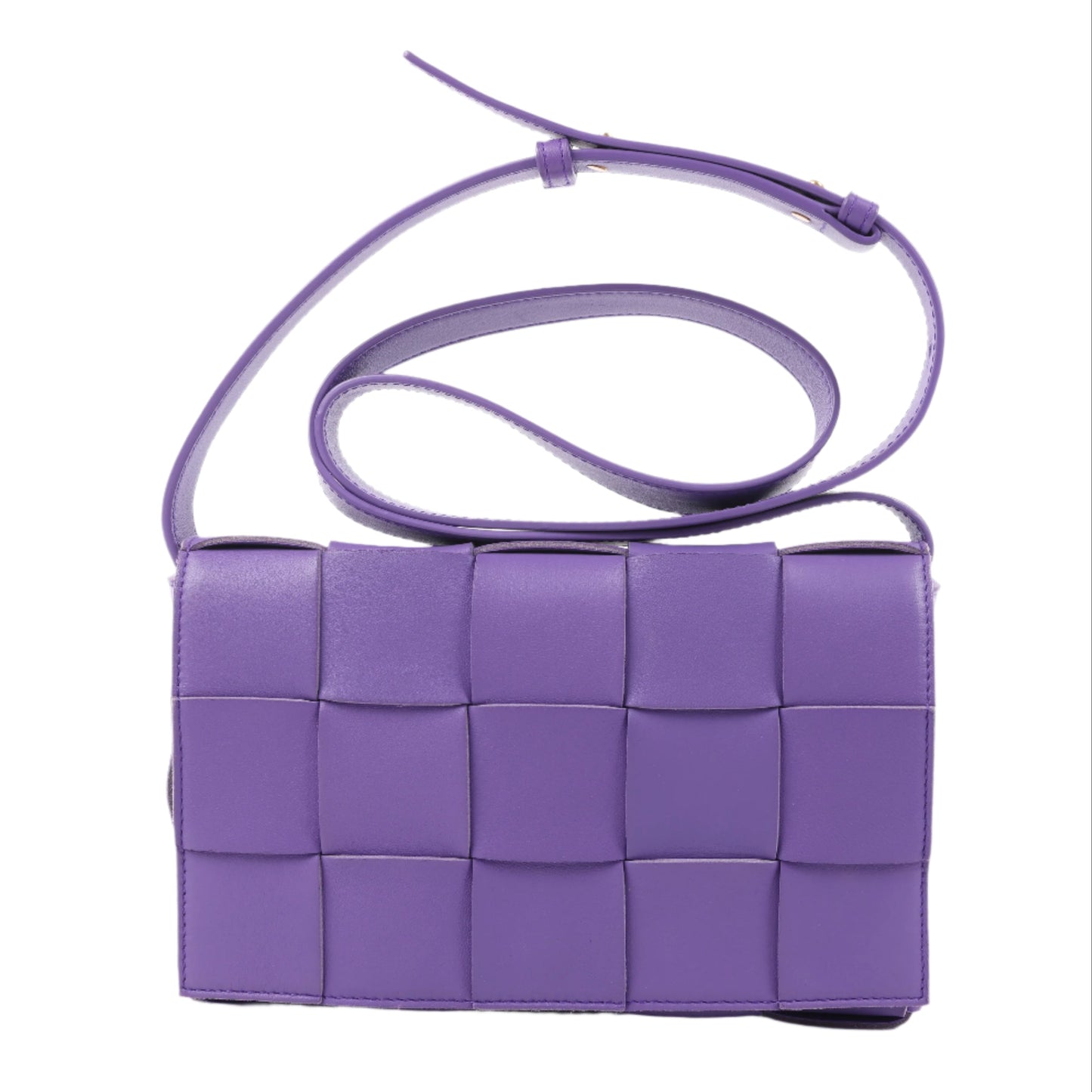 Bottega Veneta Maxi Intrecciato Kassetten-Umhängetasche aus Leder in Lila