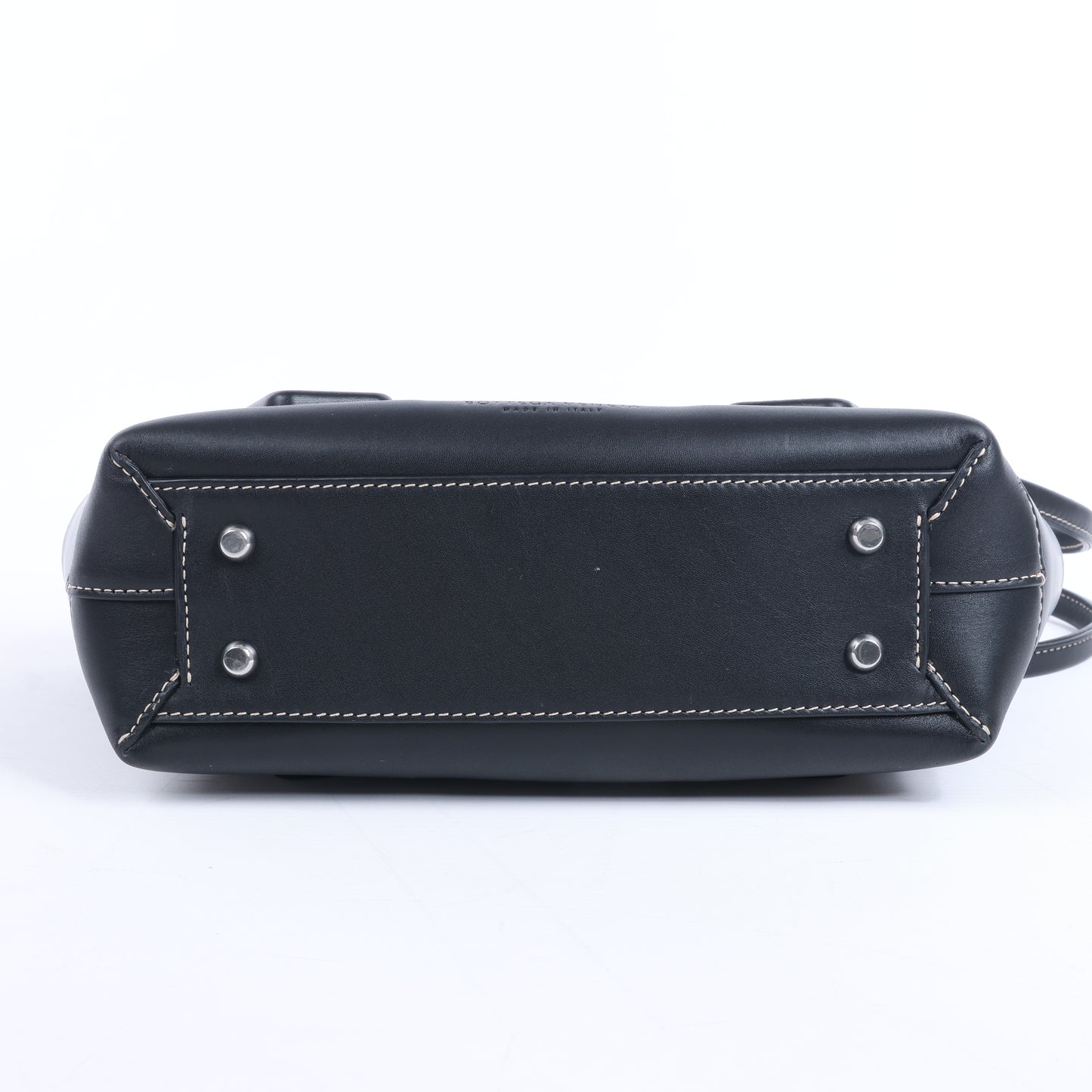 Bottega Veneta Arco Maxi Intrecciato Lederhandtasche in Schwarz