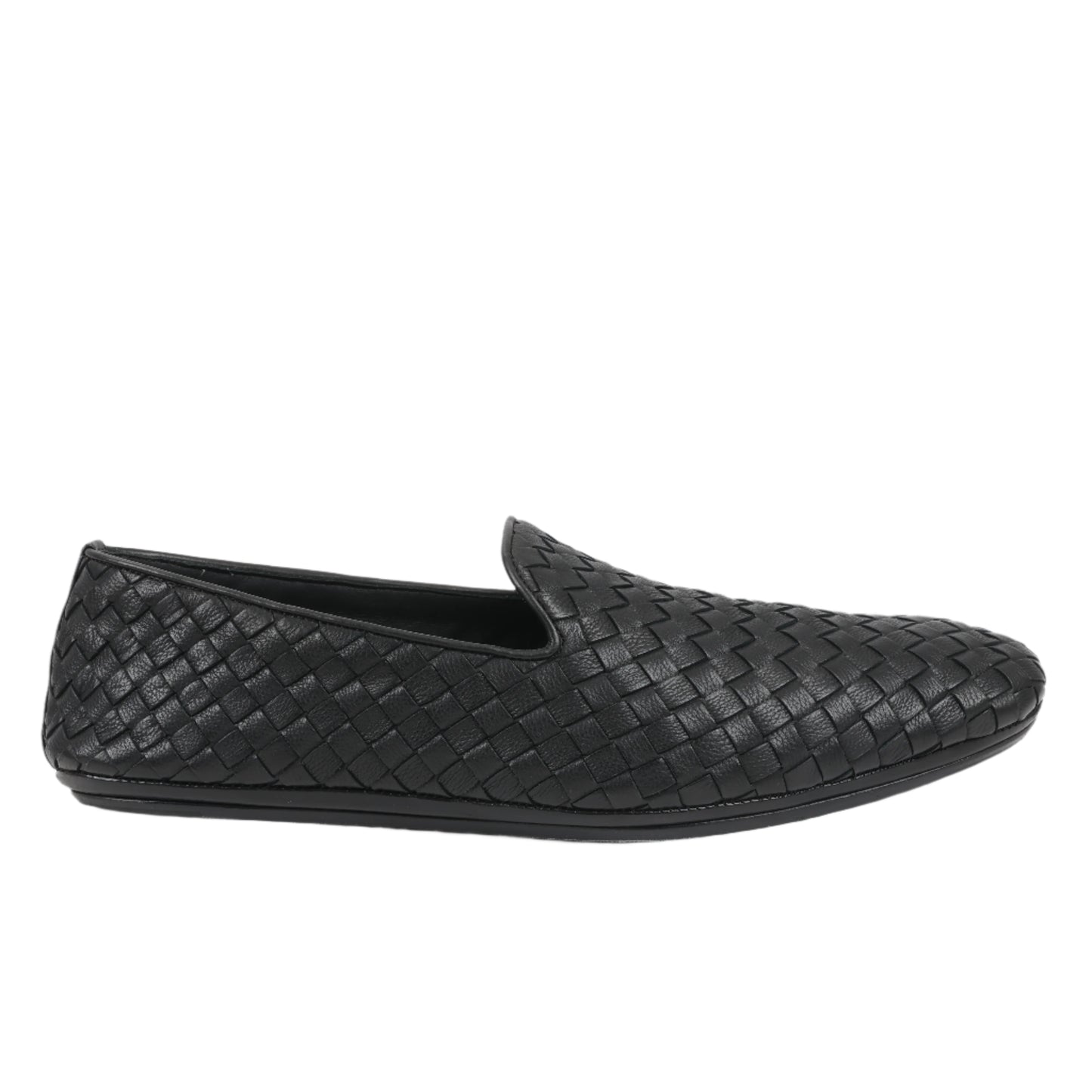 Bottega Veneta Intrecciato Leather Loafer in Black, Size 41 EU