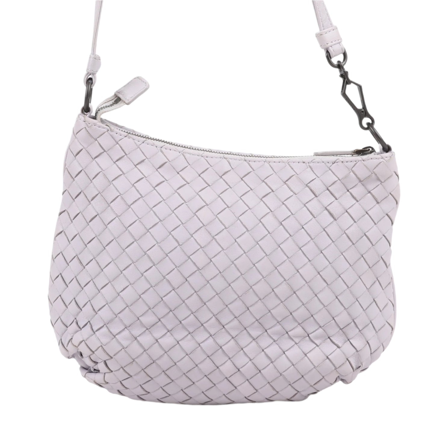 Bottega Veneta Intrecciato Leather Shoulder Bag in Light Purple