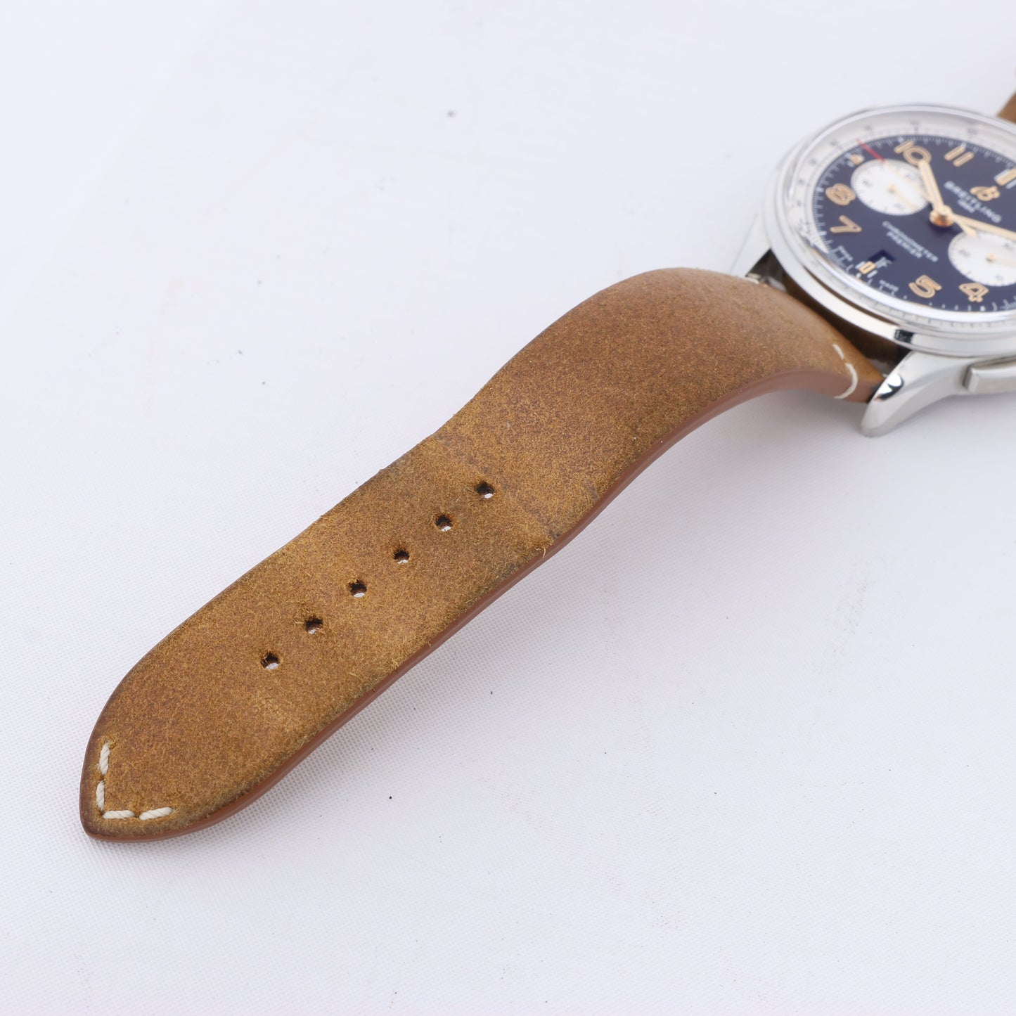 Breitling Premier B01 Chronograph 42 AB0118A21B1X2 3286079 SS & Leder AT schwarzes Zifferblatt Uhr