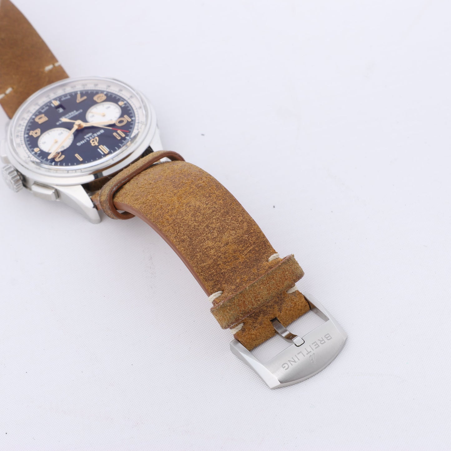 Breitling Premier B01 Chronograph 42 AB0118A21B1X2 3286079 SS & Leder AT schwarzes Zifferblatt Uhr