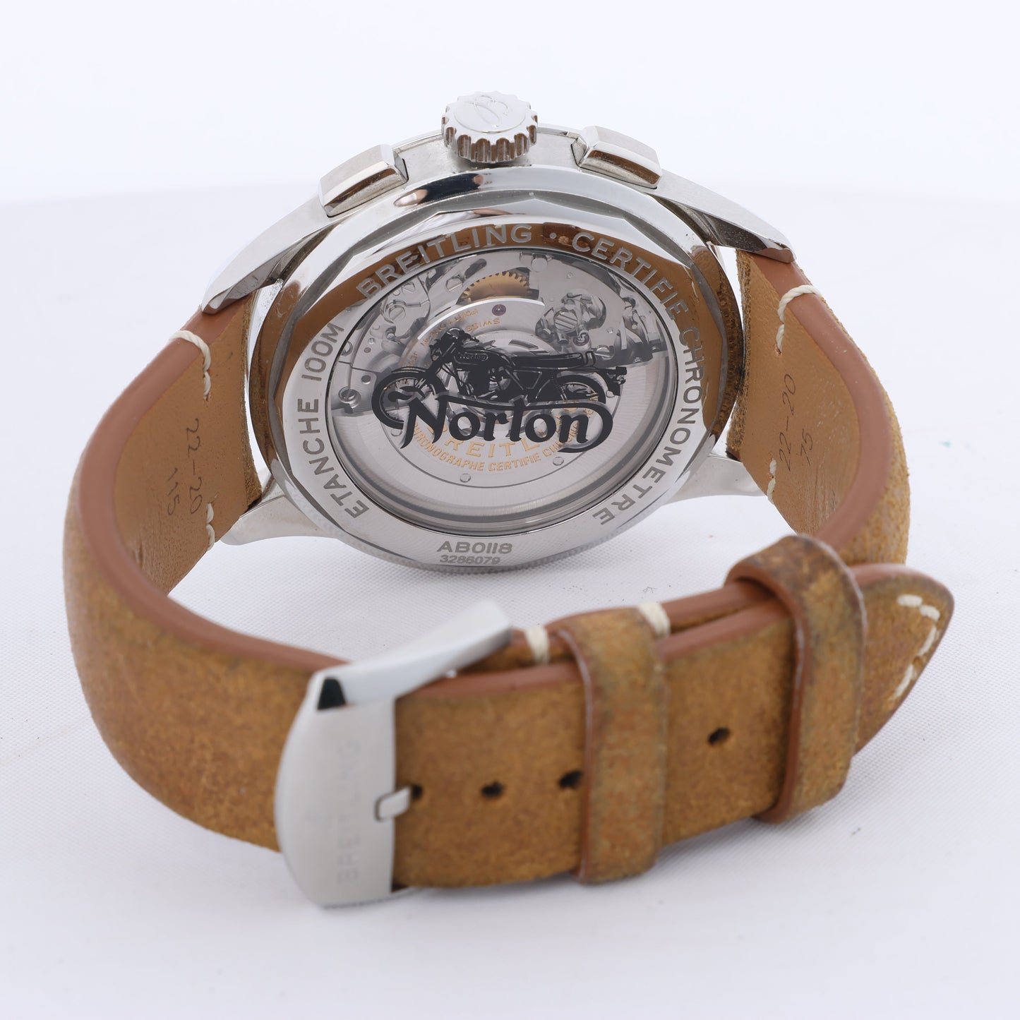 Breitling Premier B01 Chronograph 42 AB0118A21B1X2 3286079 SS & Leder AT schwarzes Zifferblatt Uhr