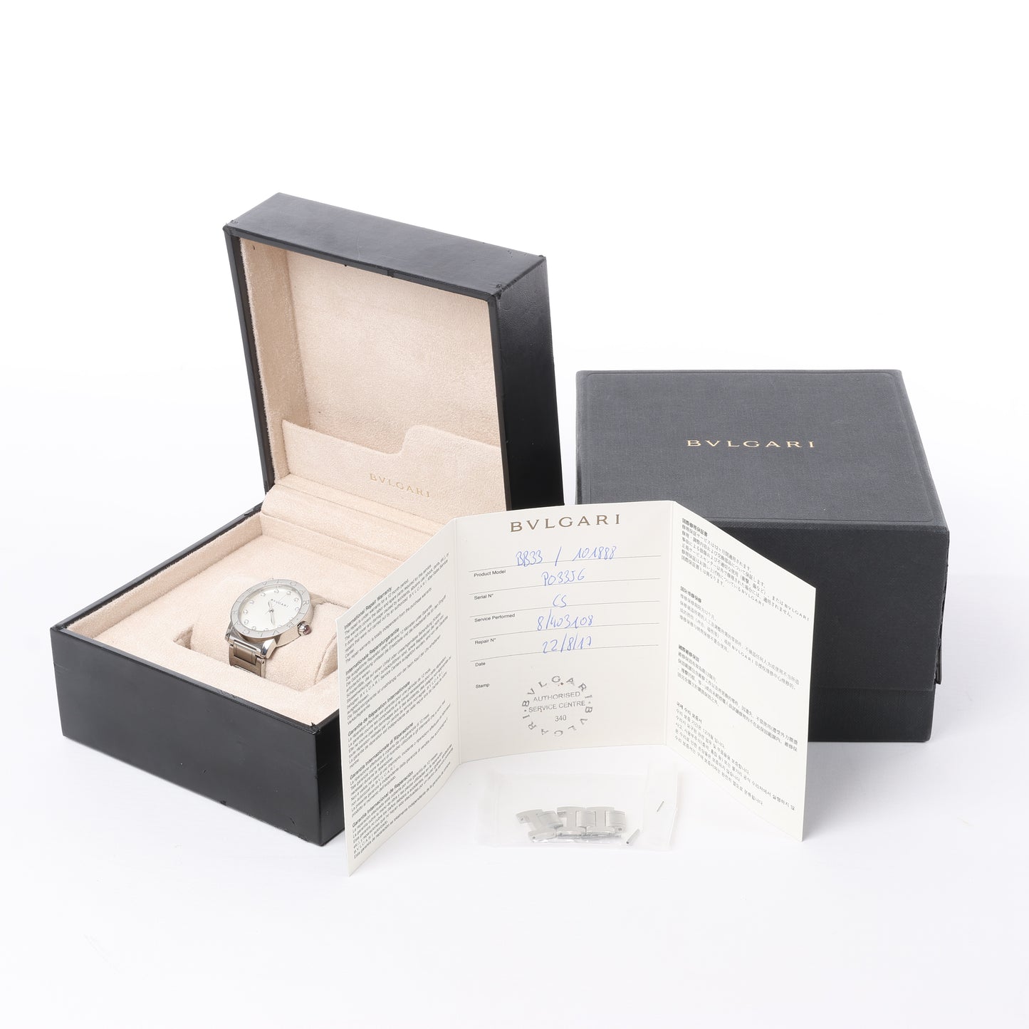 BVLGARI Bvlgari Bvlgari BBL33S PO3356 SS AT Shell-Face Watch