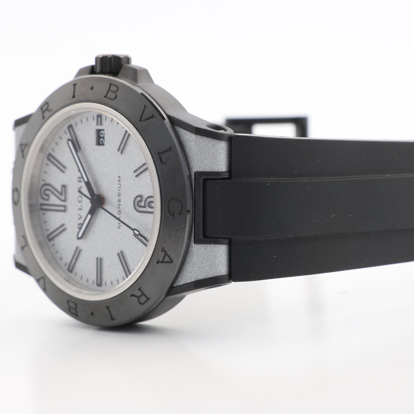 Bvlgari Diagono Magnesium DG41SMC AH06518 Magnesium & Rubber AT Silver-Face Watch