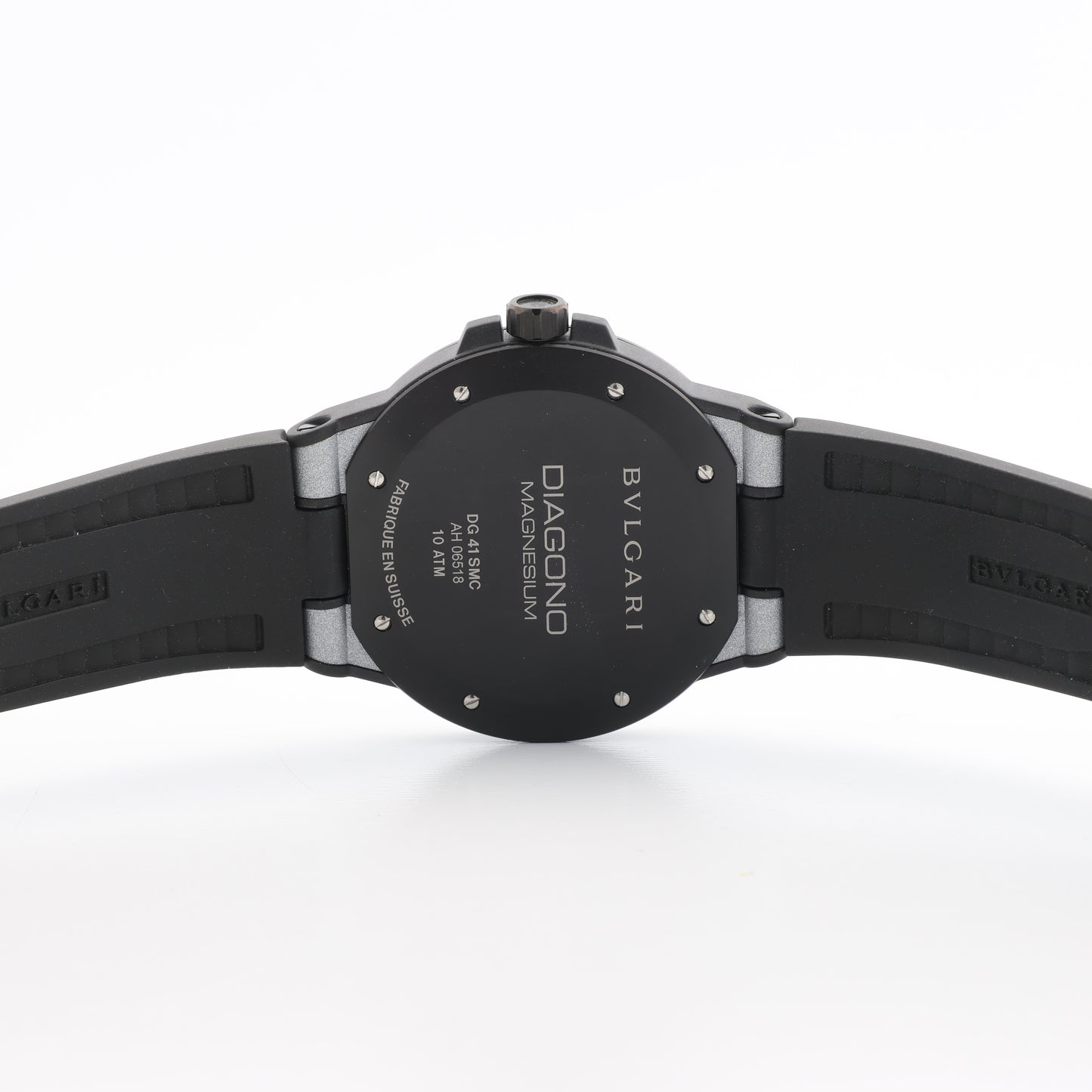 Bvlgari Diagono Magnesium DG41SMC AH06518 Magnesium & Rubber AT Silver-Face Watch