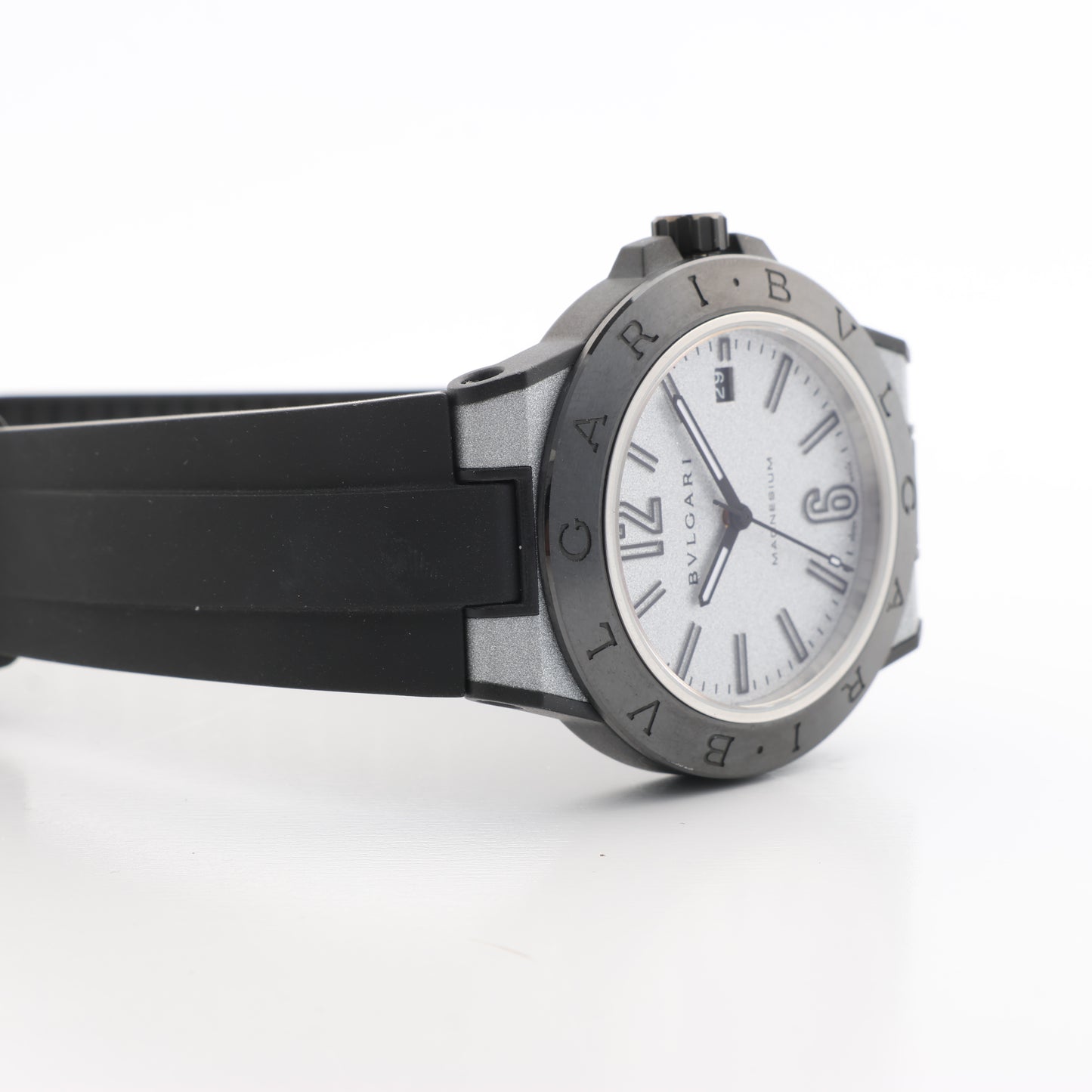 Bvlgari Diagono Magnesium DG41SMC AH06518 Magnesium & Rubber AT Silver-Face Watch