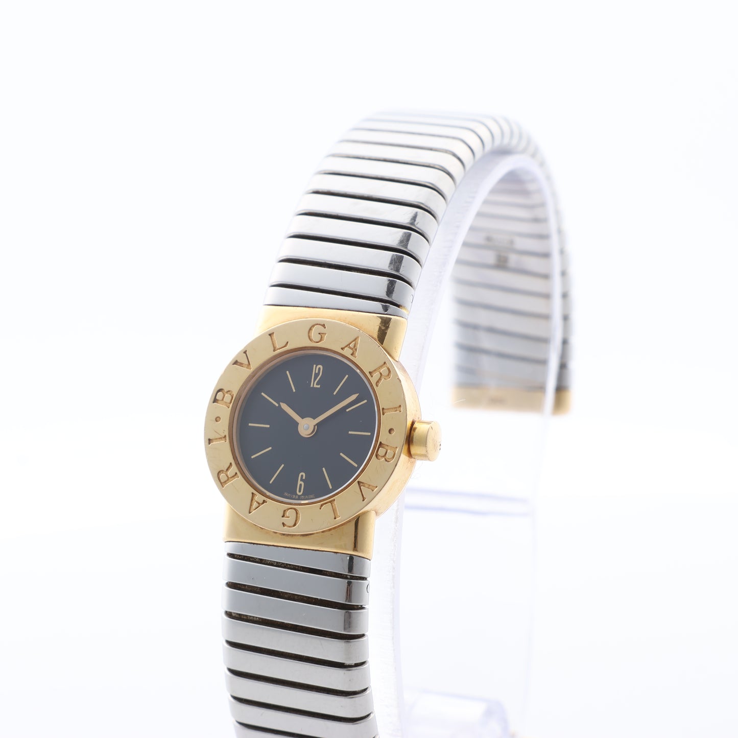 Bulgari Bulgari Bulgari Tubogas BB192T P.73933 SS×YG QZ Black Dial Watch