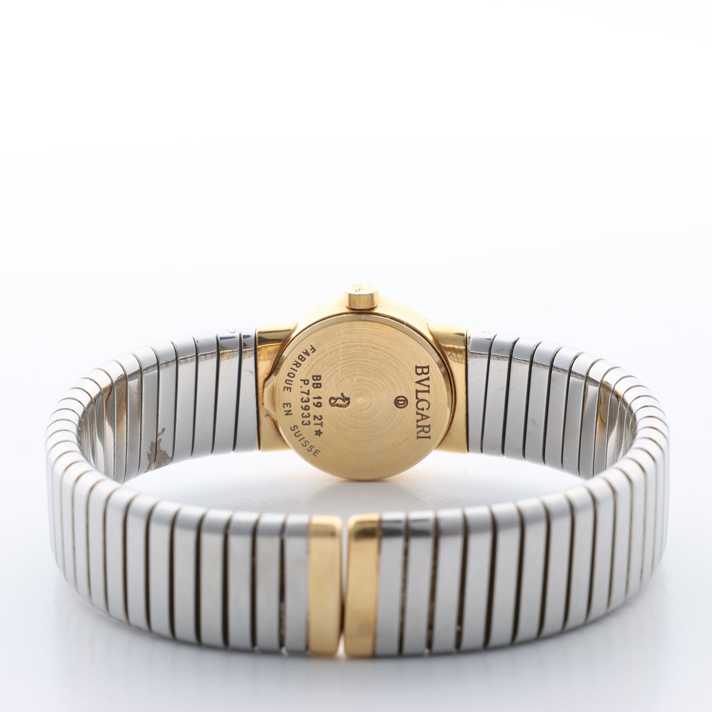Bulgari Bulgari Bulgari Tubogas BB192T P.73933 SS×YG QZ Black Dial Watch
