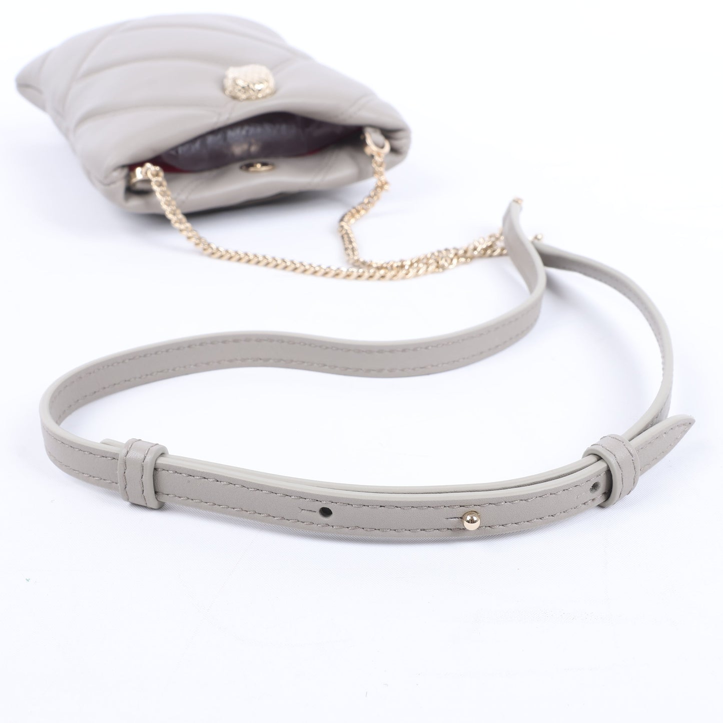 Sac bandoulière BVLGARI Serpenti Cabochon en cuir gris