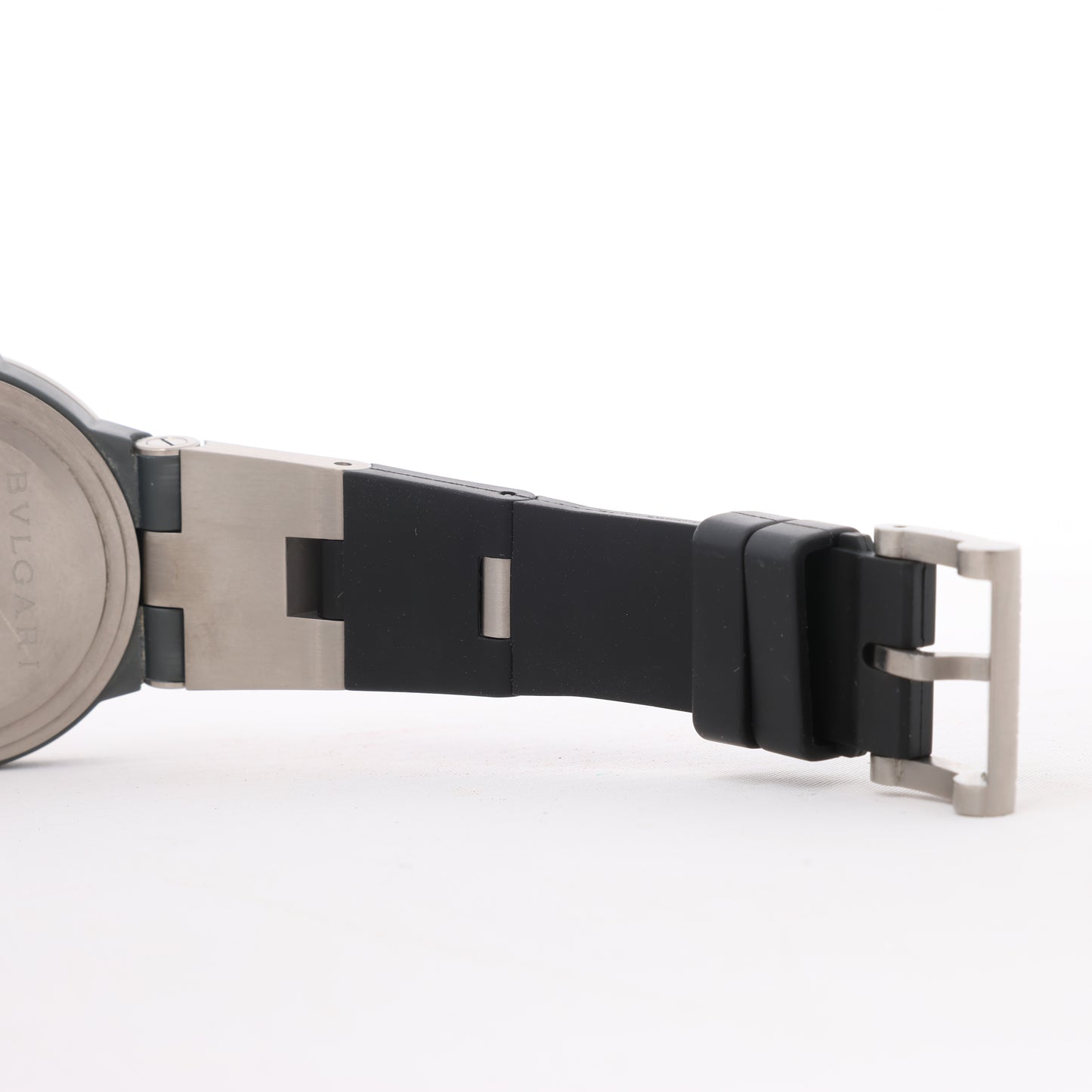 BVLGARI Diagono TI38TA L8213 Ti & Gummi AT Uhr mit braunem Zifferblatt
