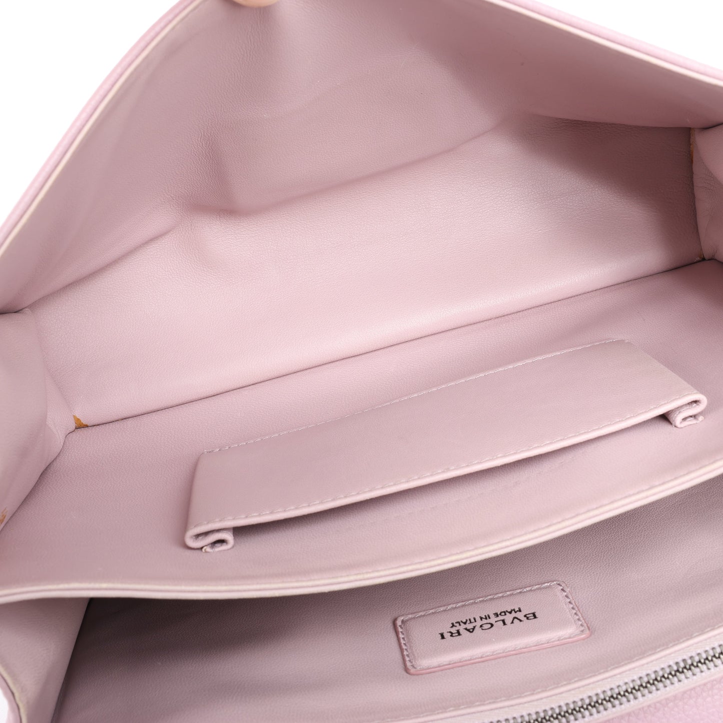 BVLGARI „Monete“ 2-Wege-Schultertasche aus rosa Leder