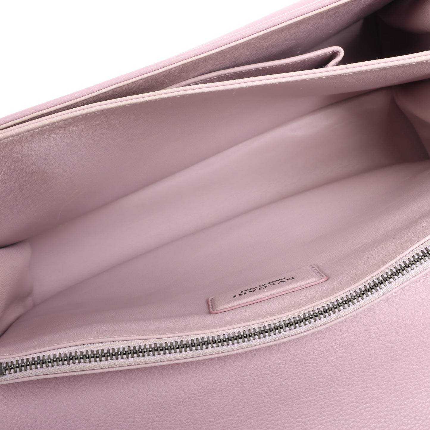 BVLGARI „Monete“ 2-Wege-Schultertasche aus rosa Leder