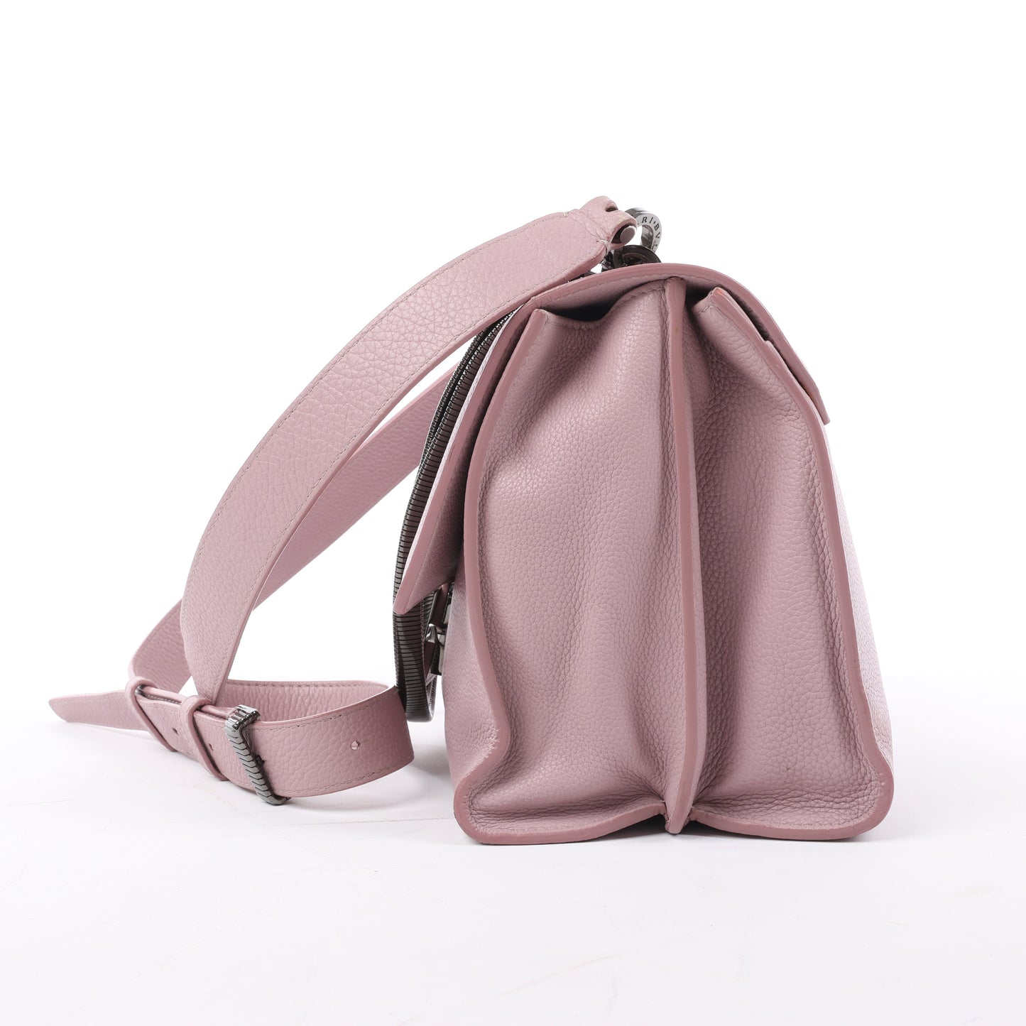 BVLGARI „Monete“ 2-Wege-Schultertasche aus rosa Leder