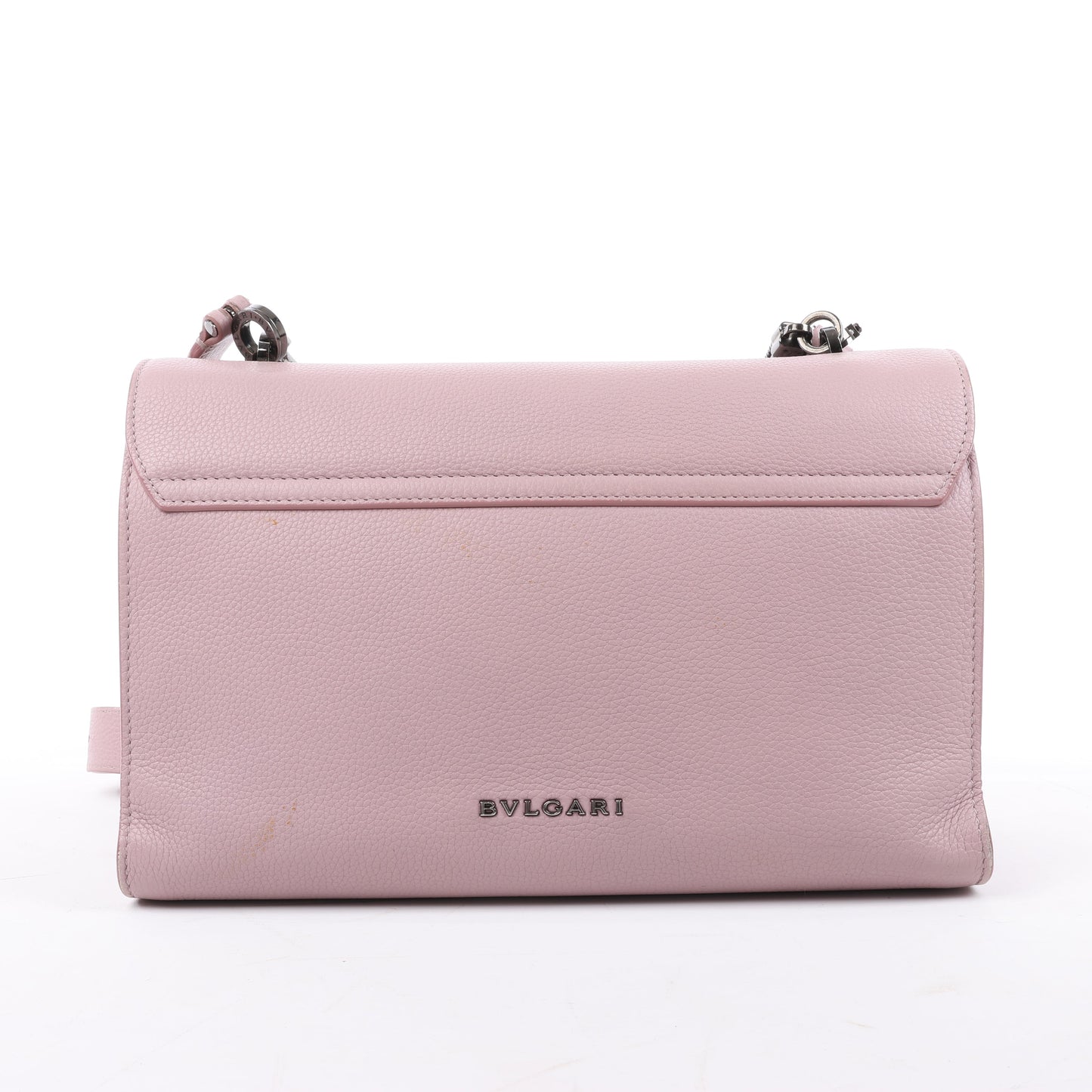 BVLGARI „Monete“ 2-Wege-Schultertasche aus rosa Leder