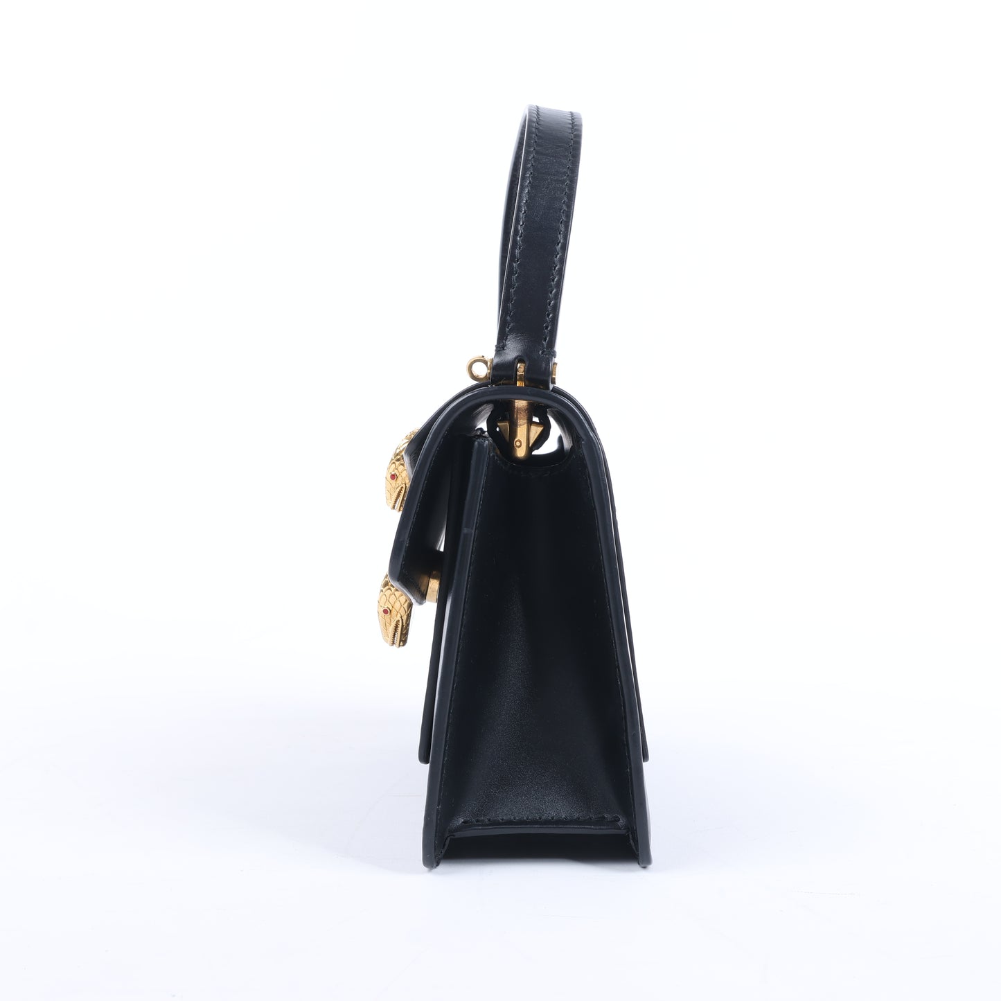 Bvlgari × Alexander Wang Serpenti Lederhandtasche in Schwarz