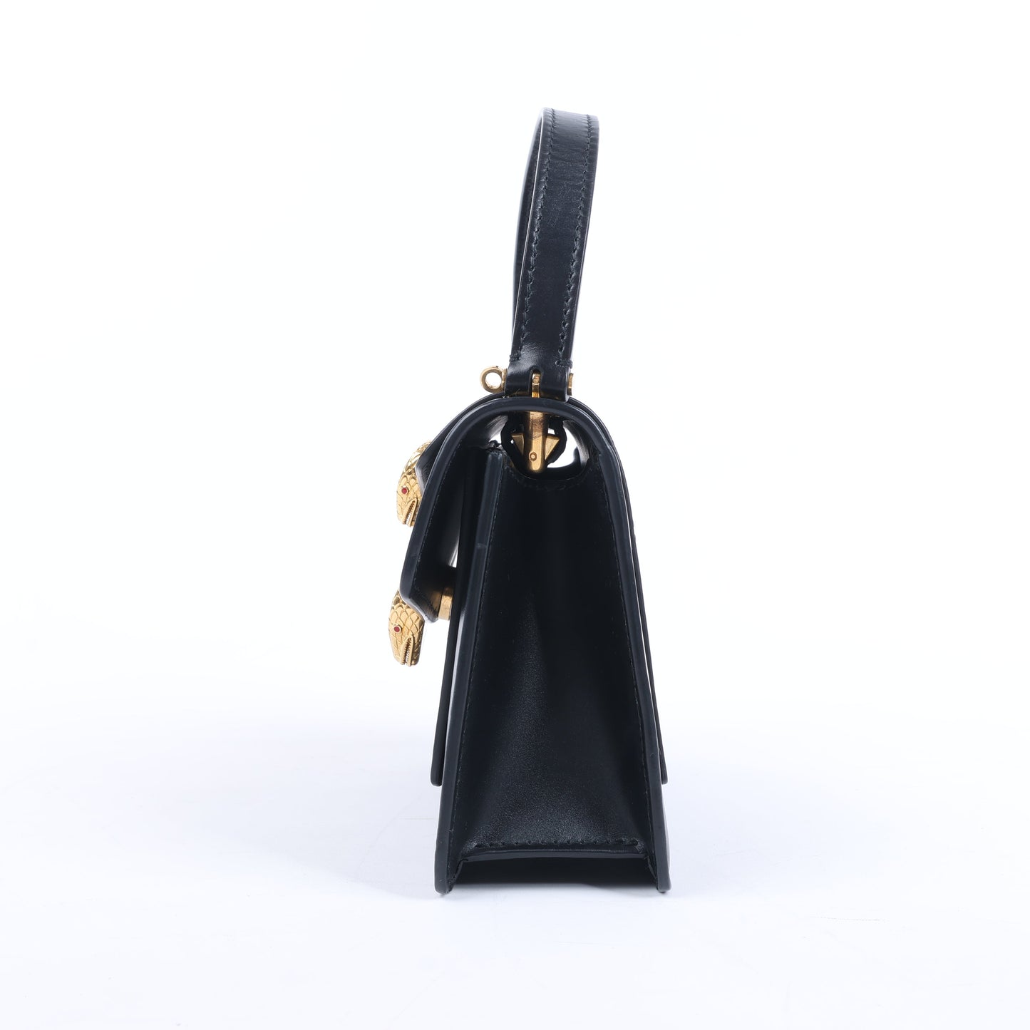 Sac à main en cuir Serpenti Bvlgari × Alexander Wang, noir