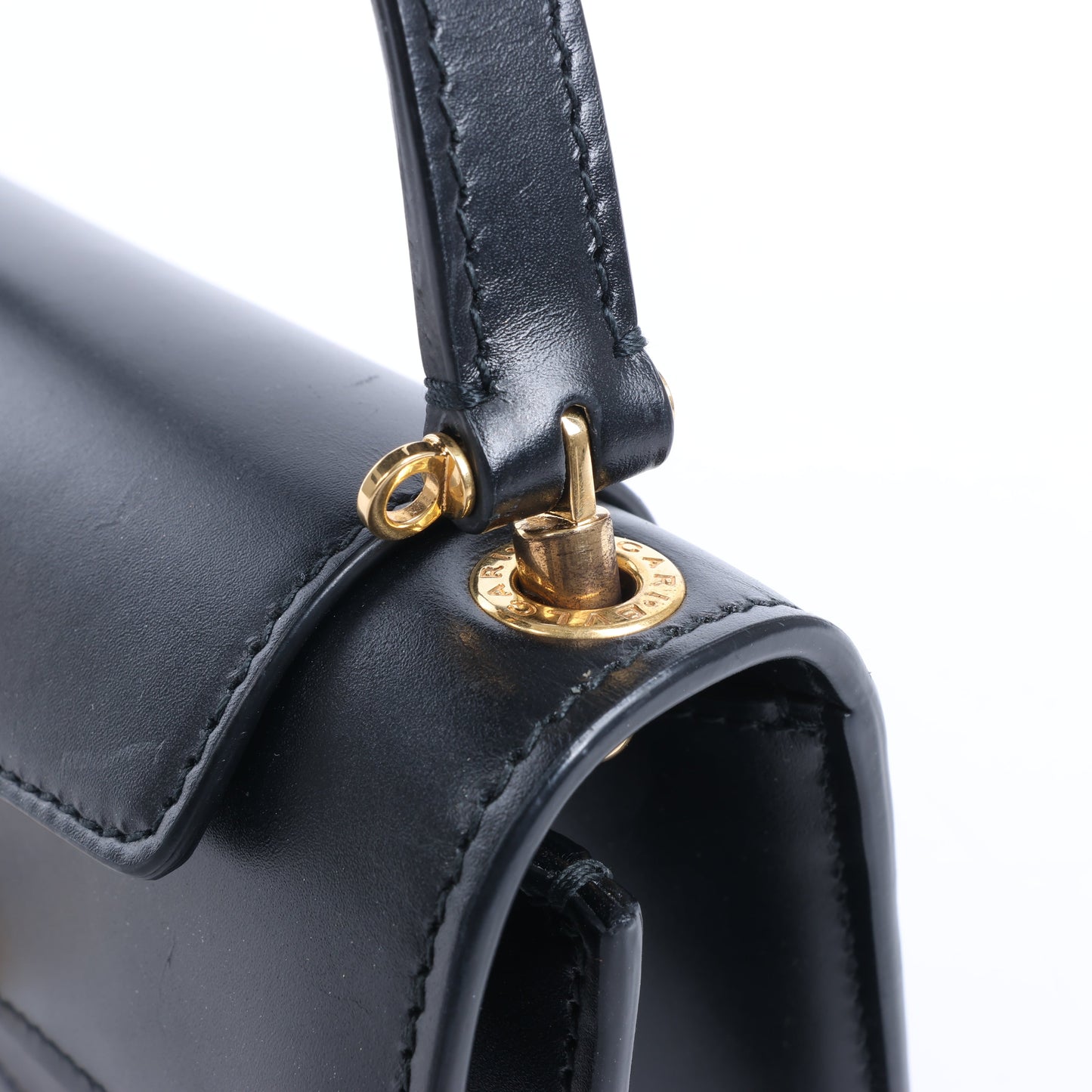Sac à main en cuir Serpenti Bvlgari × Alexander Wang, noir